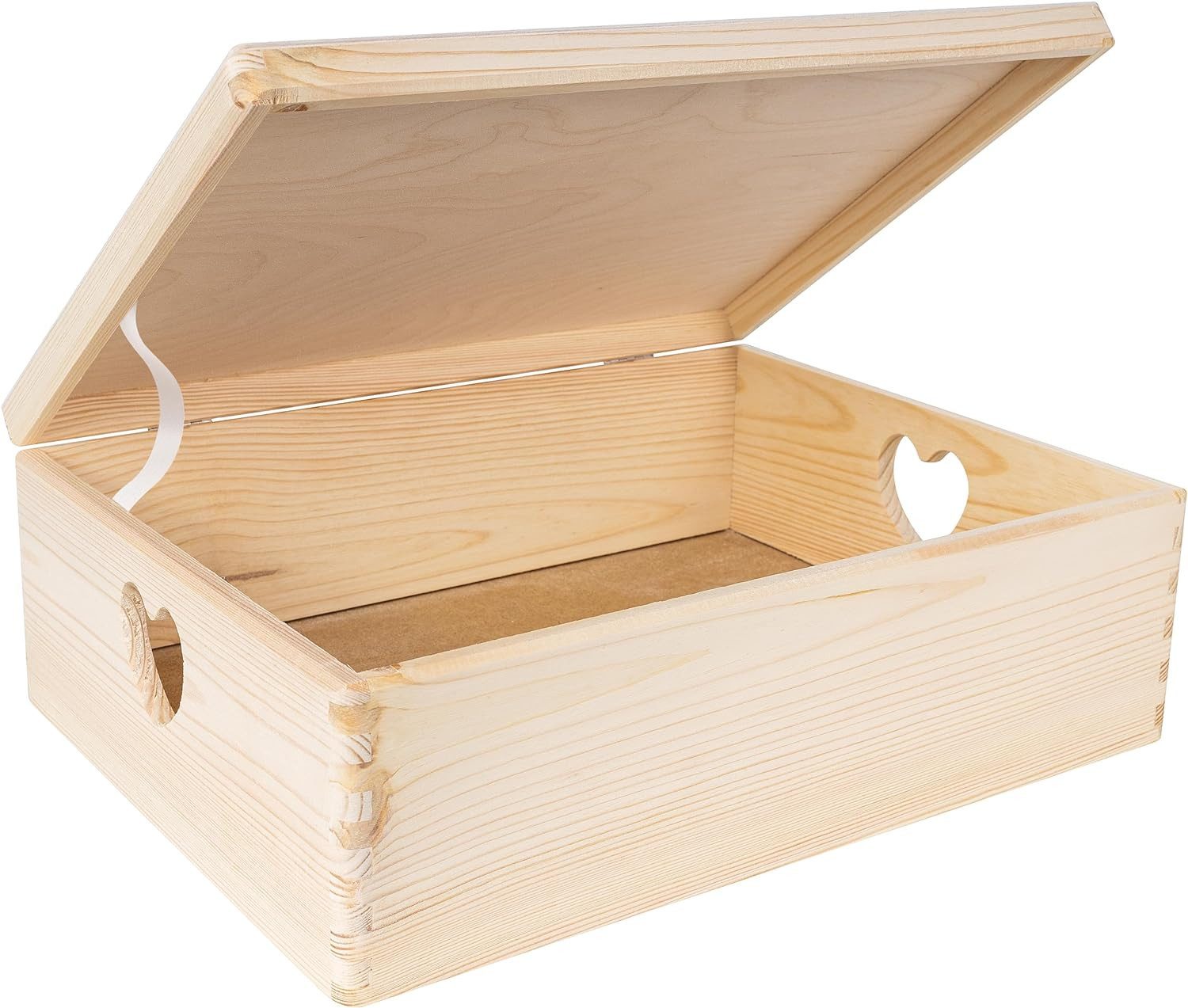 Creative Deco Aufbewahrungsbox Holzkiste mit Deckel günstig online kaufen