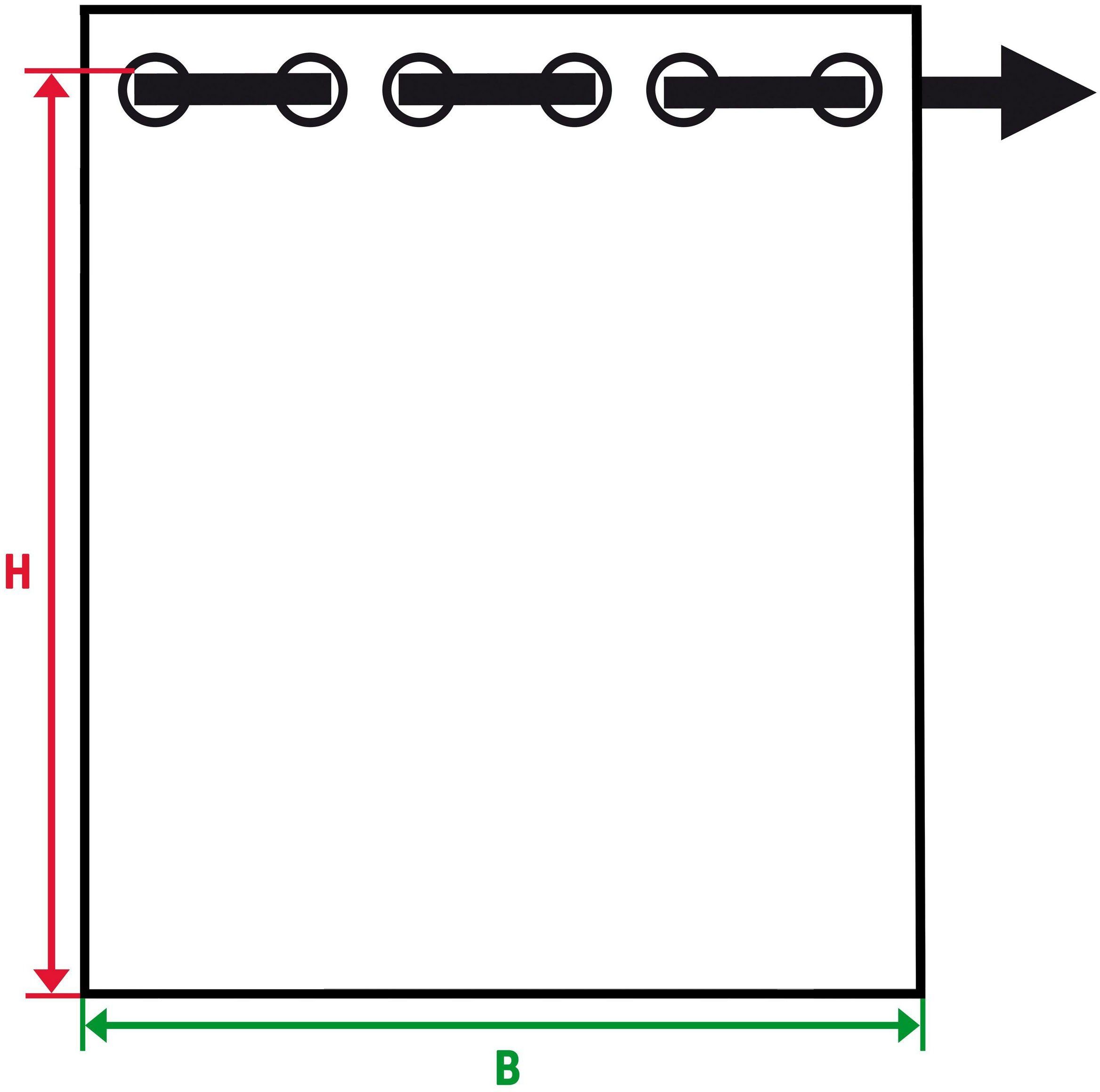 Weckbrodt, (1 Farbverlauf beere transparent Ösen Maischa, Vorhang Voile, St), mit transparent,