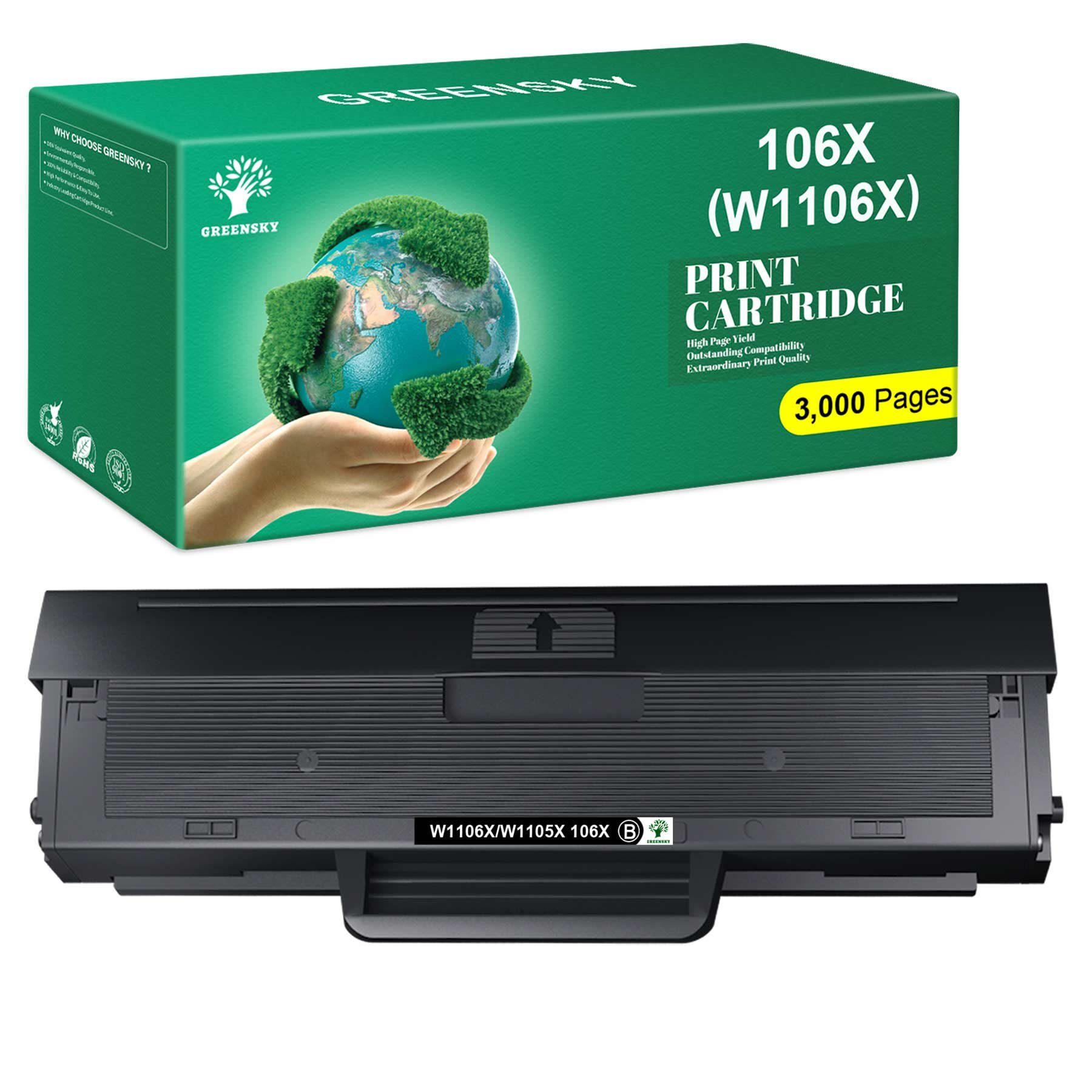 Greensky Tonerpatrone für HP W1106A 106A MFP 137fnw Laser 107r 135a, (1-St)