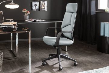 riess-ambiente Bürostuhl ERGONOMIC hellgrau / schwarz (Einzelartikel, 1 St), Stoff · mit Laufrollen · höhenverstellbar · drehbar · Home Office