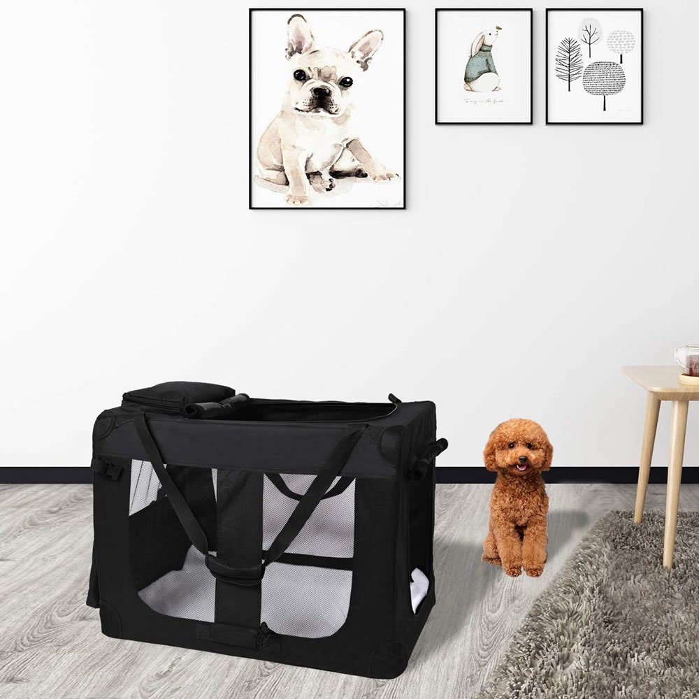 Melko Tiertransporttasche Hundetransporttasche Hundetasche Katzentransportbox Hundebox XL, 2 Ein- & Ausgänge