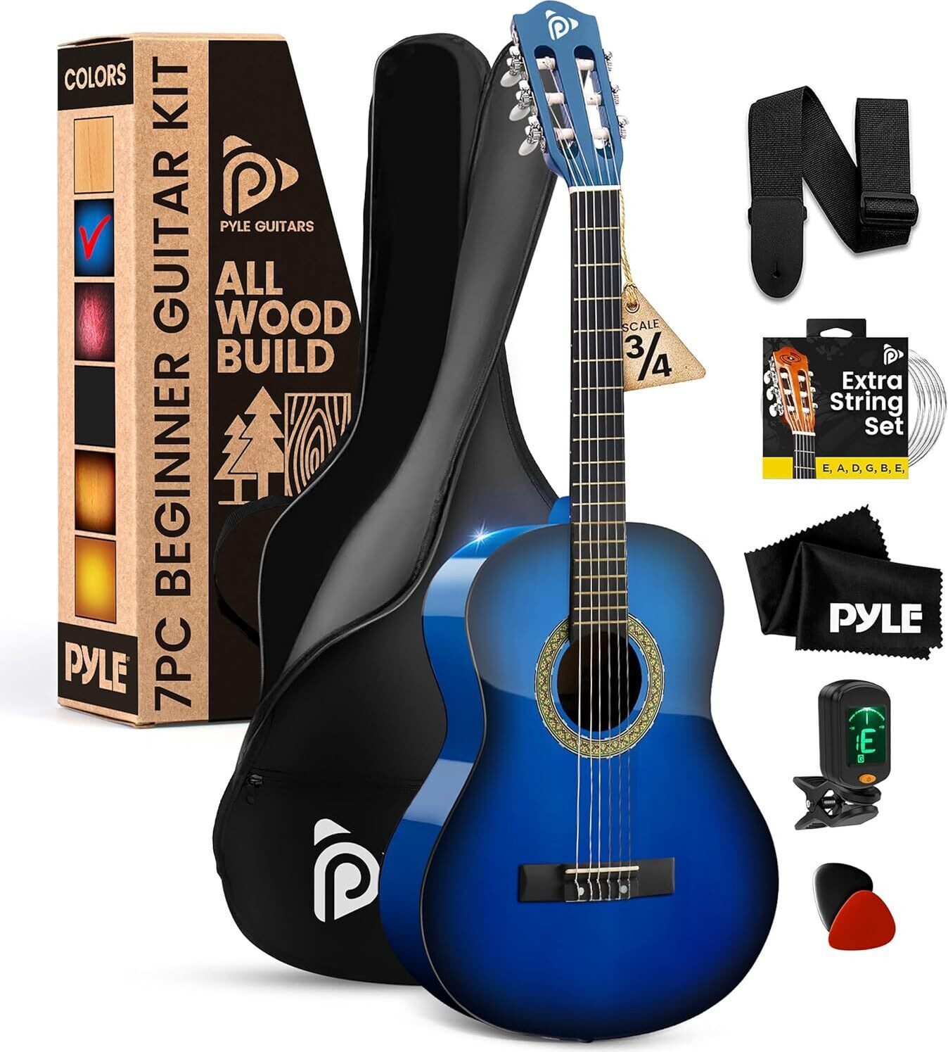 Akustikgitarre Kindergitarre ab 8 Jahre - 3/4 Classic Guitar für Kinder