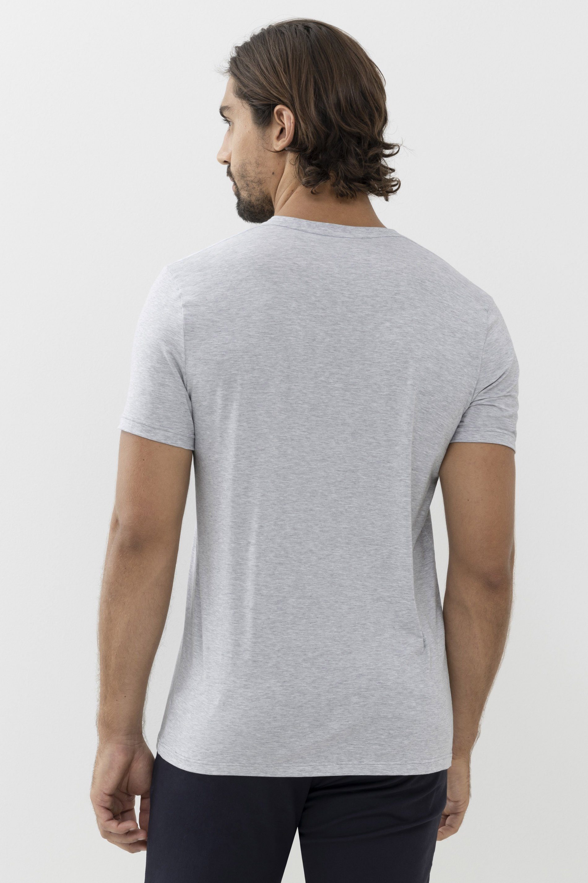 Light Cotton Uni Melange T-Shirt Mey Grey Serie Colour (1-tlg) Dry