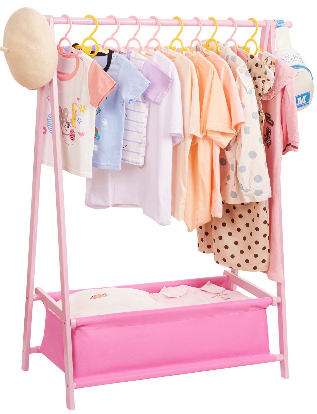 Yorbay Kleiderständer Kinder mit Aufbewahrungsbox, 86x36x106 günstig online kaufen