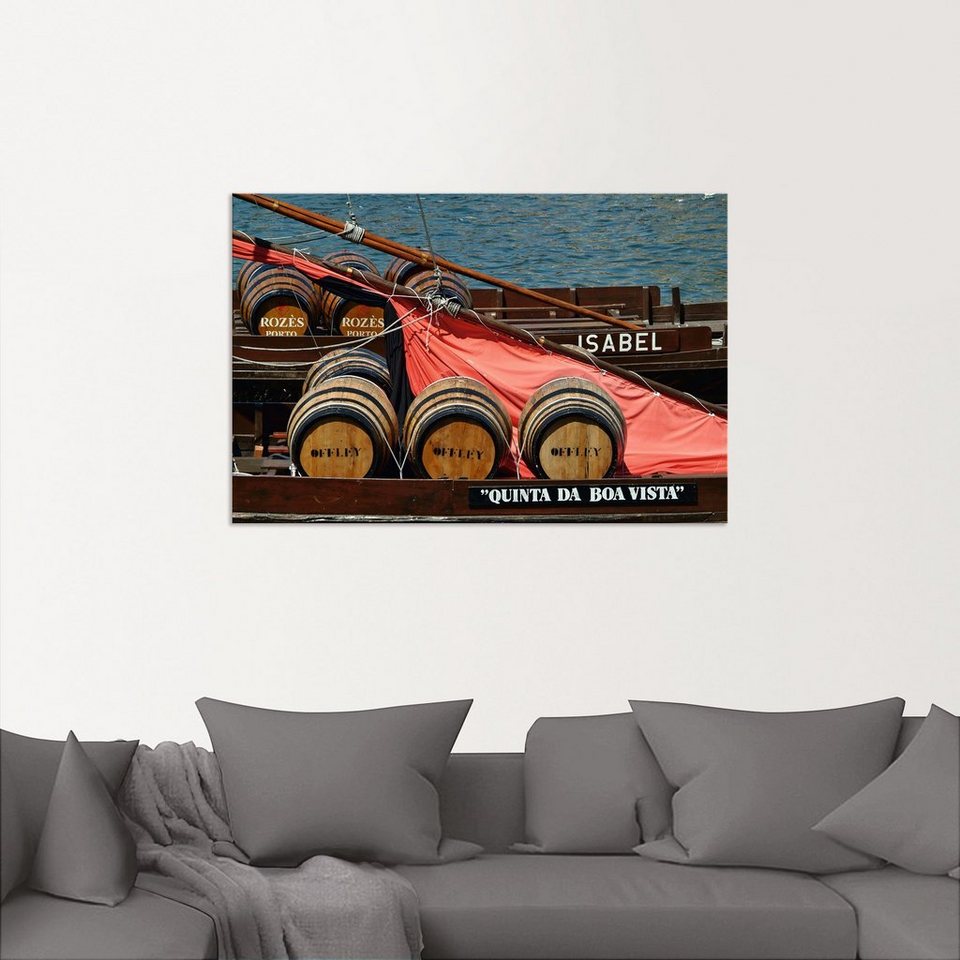 Artland Wandbild Typisches Portwein Transportboot Douro, Bilder von Booten  & Schiffen (1 St), als Alubild, Leinwandbild, Wandaufkleber oder Poster in  versch. Größen