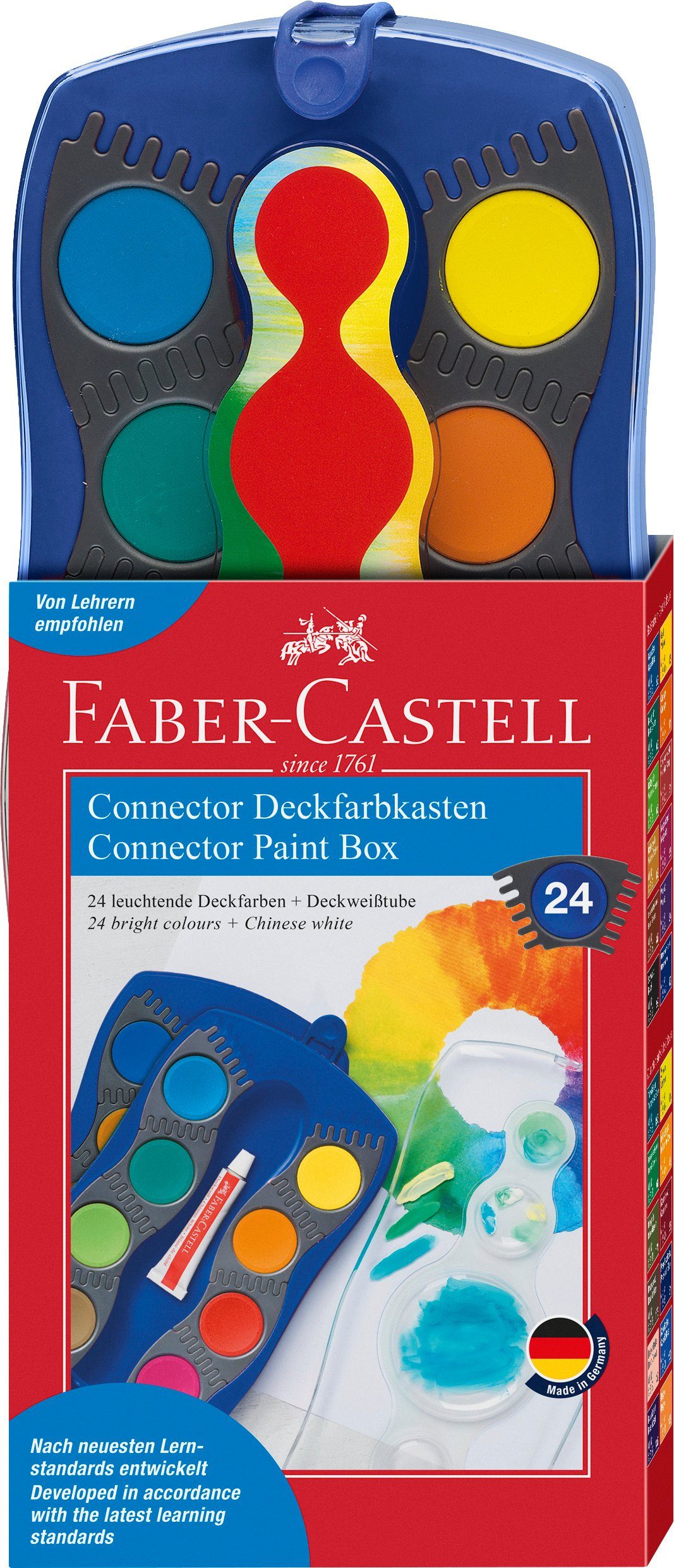 blau Farbkasten Faber-Castell Farben 24 Farbkasten Connector