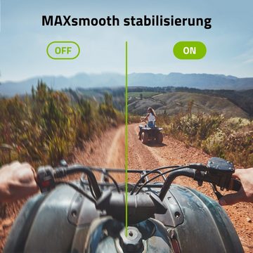 LAMAX X9.2, MAXsmooth Stabilisierung, bis 40 m Wasserdicht Action Cam (4K, 22 Zubehörteile, DISPLAY AUF DER VORDER- UND RÜCKSEITE, WI-FI-ÜBERTRAGUNG)