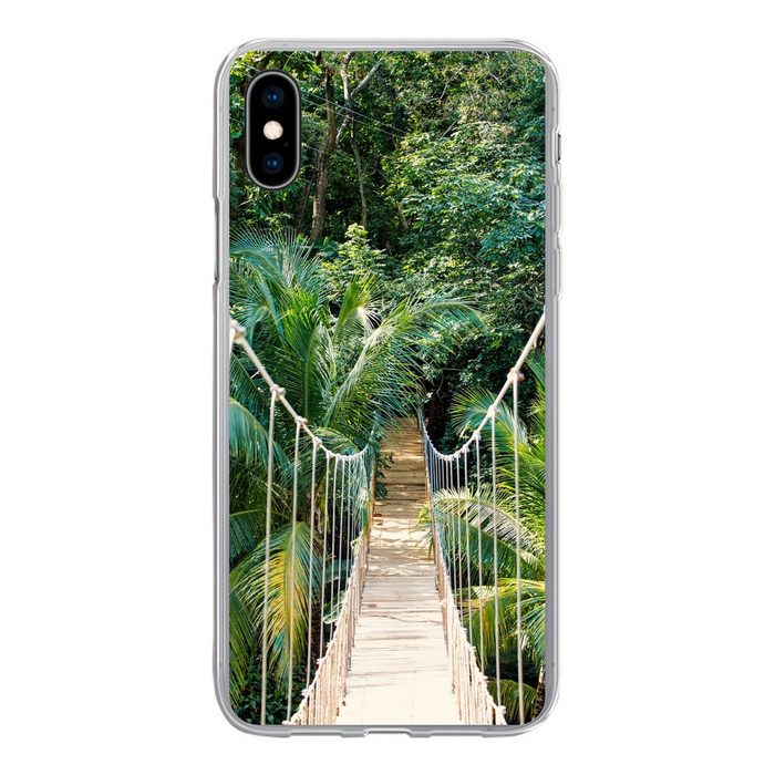 MuchoWow Handyhülle Dschungel - Palme - Brücke - Natur - Pflanzen Handyhülle Apple iPhone Xs Smartphone-Bumper Print Handy