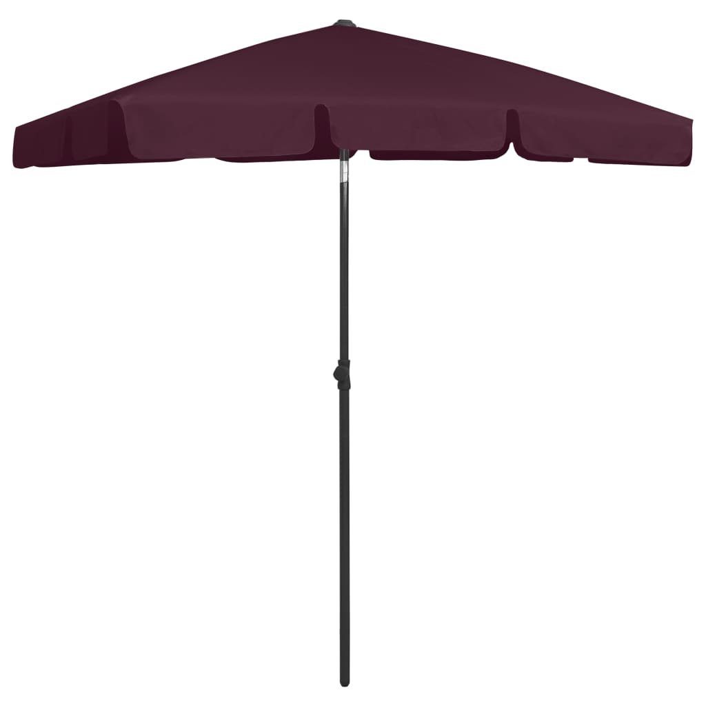 furnicato Sonnenschirm Strandschirm Bordeauxrot 180x120 cm günstig online kaufen