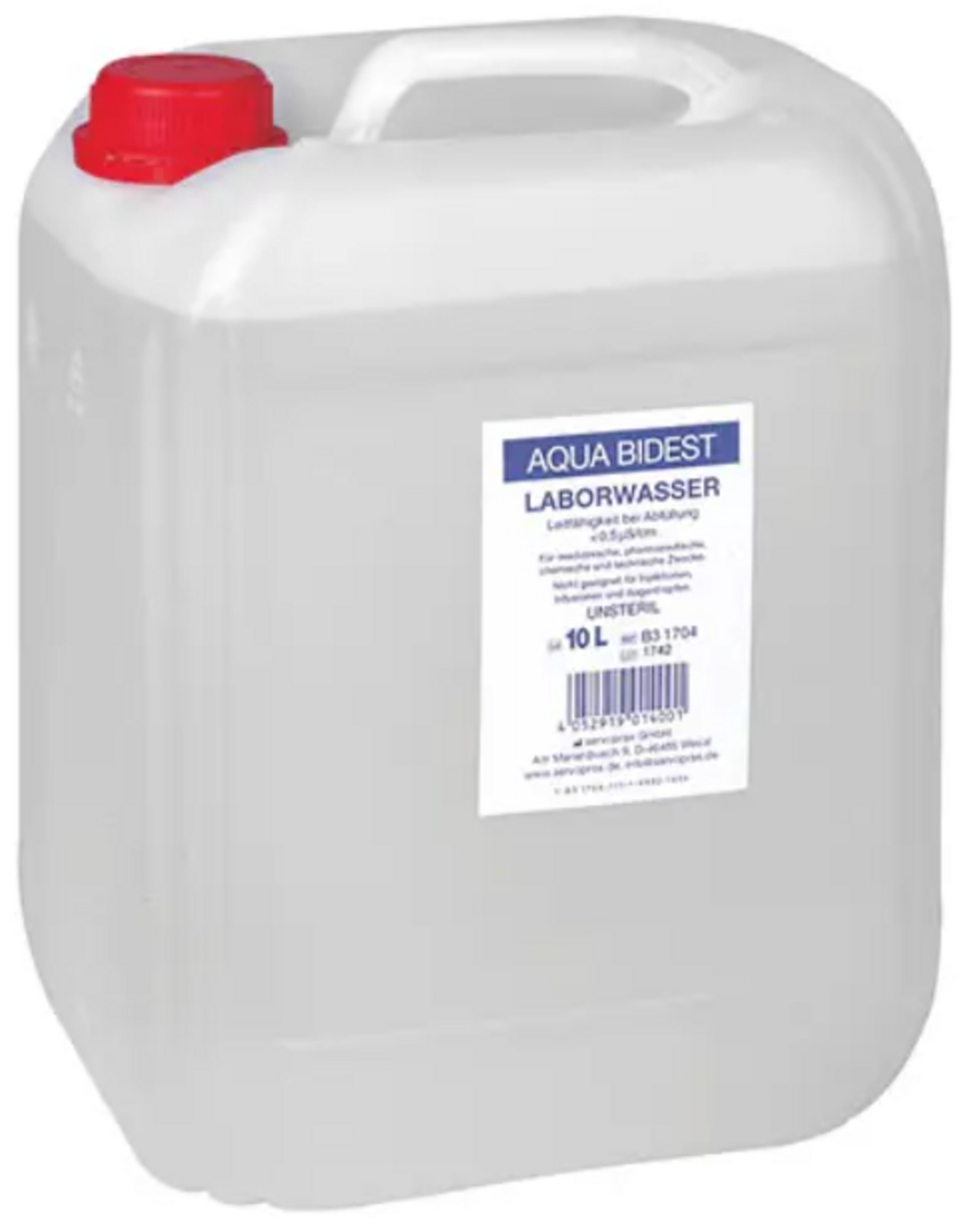 Destilliertes Wasser Aqua Bidest-Laborwasser