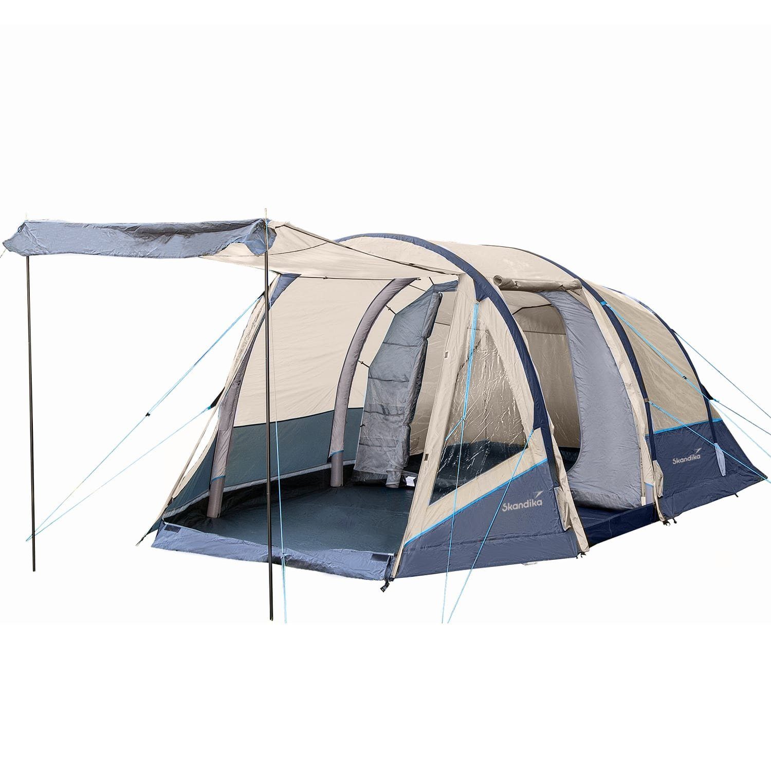 Skandika aufblasbares Zelt »Folldal 4 Air-Rise Campingzelt«, Zelt mit  eingenähtem Zeltboden, wasserdicht, Schlafkabine mit Moskitonetz, 3000 mm  Wassersäule, inkl. Pumpe, Luftzelt, Campingzelt