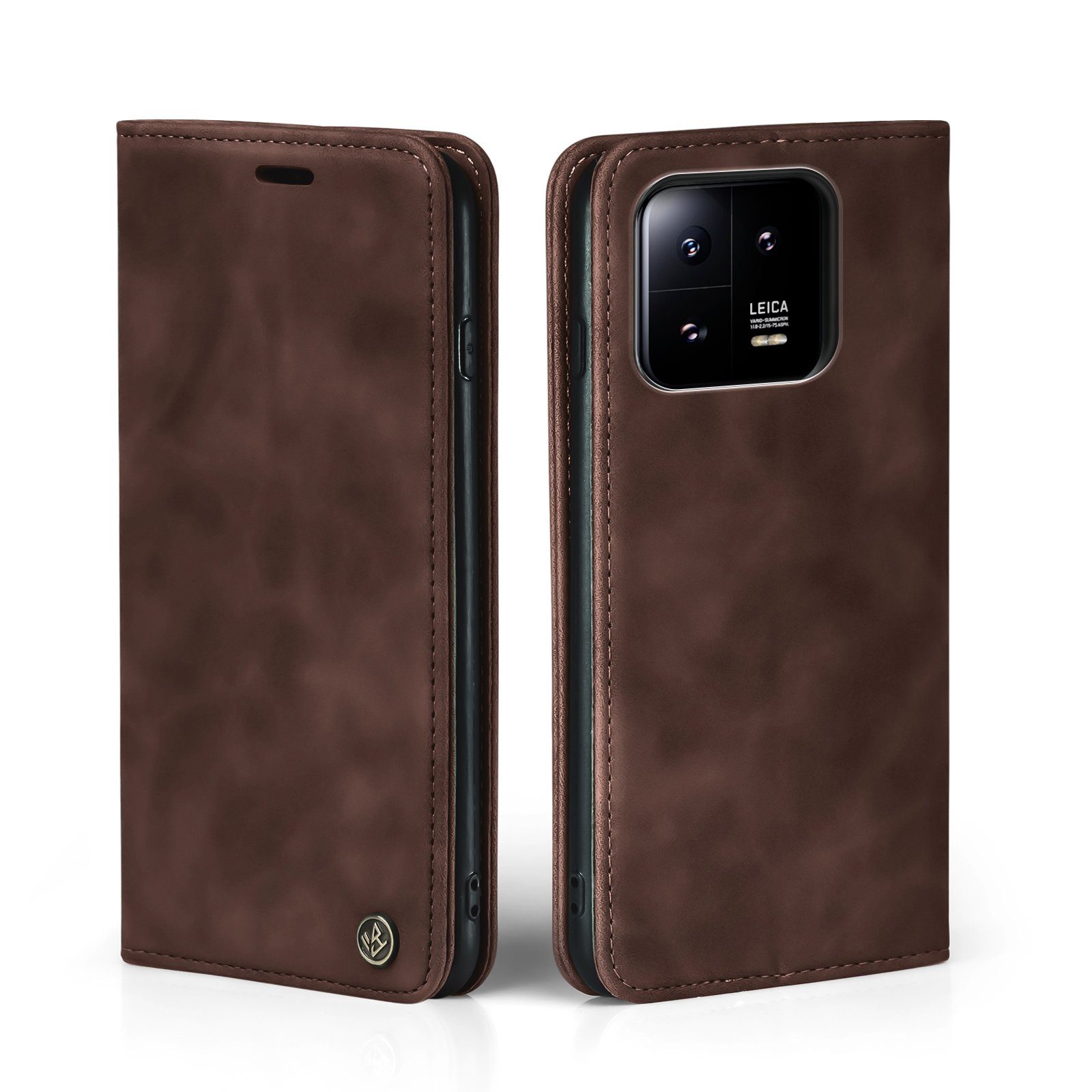 Tec-Expert Handyhülle Tasche Hülle für Xiaomi 13 6,36 Zoll, 6,36, Cover Klapphülle Case mit Kartenfach Fliphülle aufstellbar
