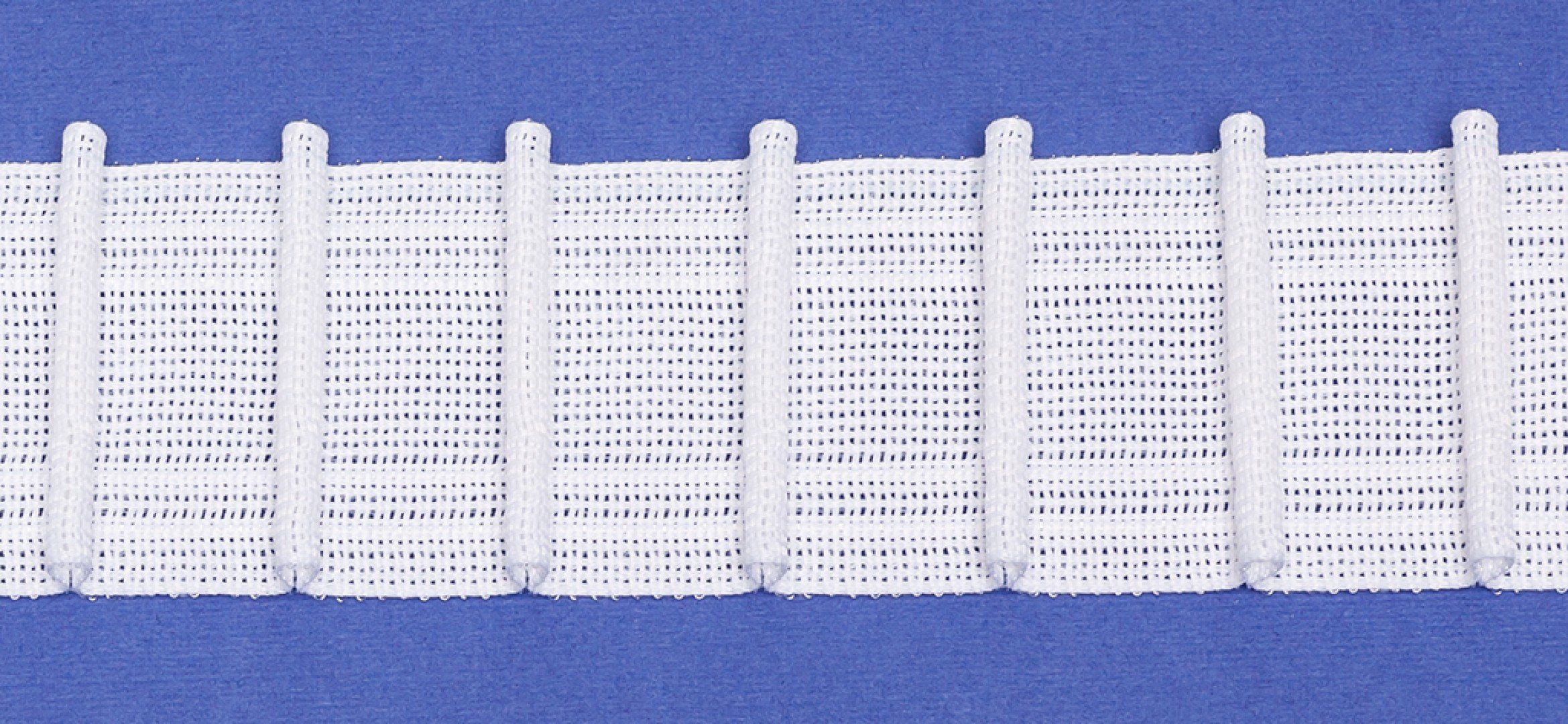 Gardine Veloursband, Gardinenband, Vorhänge / Farbe: weiß / Breite: 50mm - L046, rewagi, Verkaufseinheit: 5 Meter
