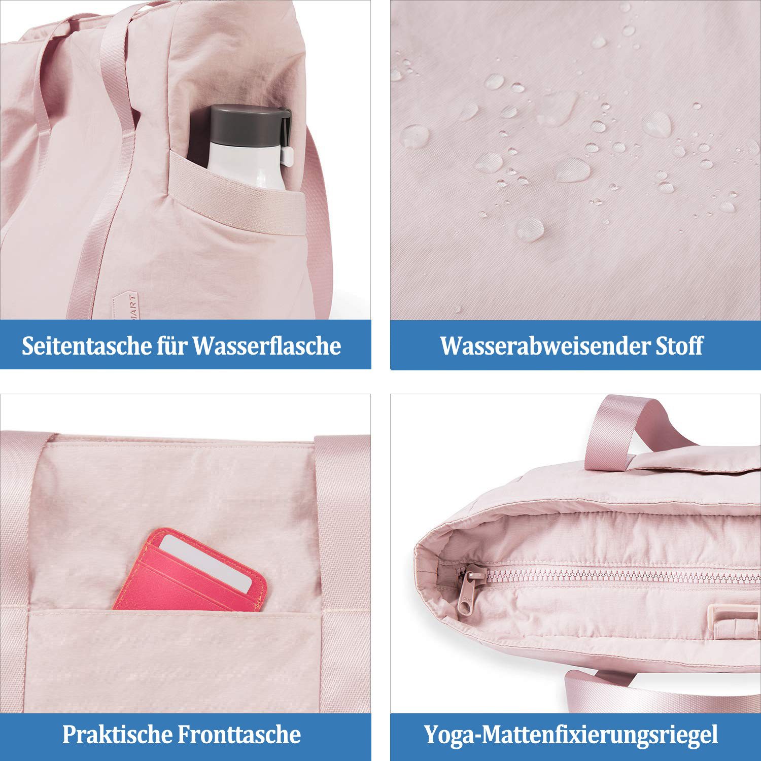 Coonoor Reisetasche Reißverschluss-Handtasche, Schultertasche, Reisetasche, Sporttasche, Damen Freizeitbag, geeignet für Arbeit, Schule und Einkaufen – Bild 4 von 5