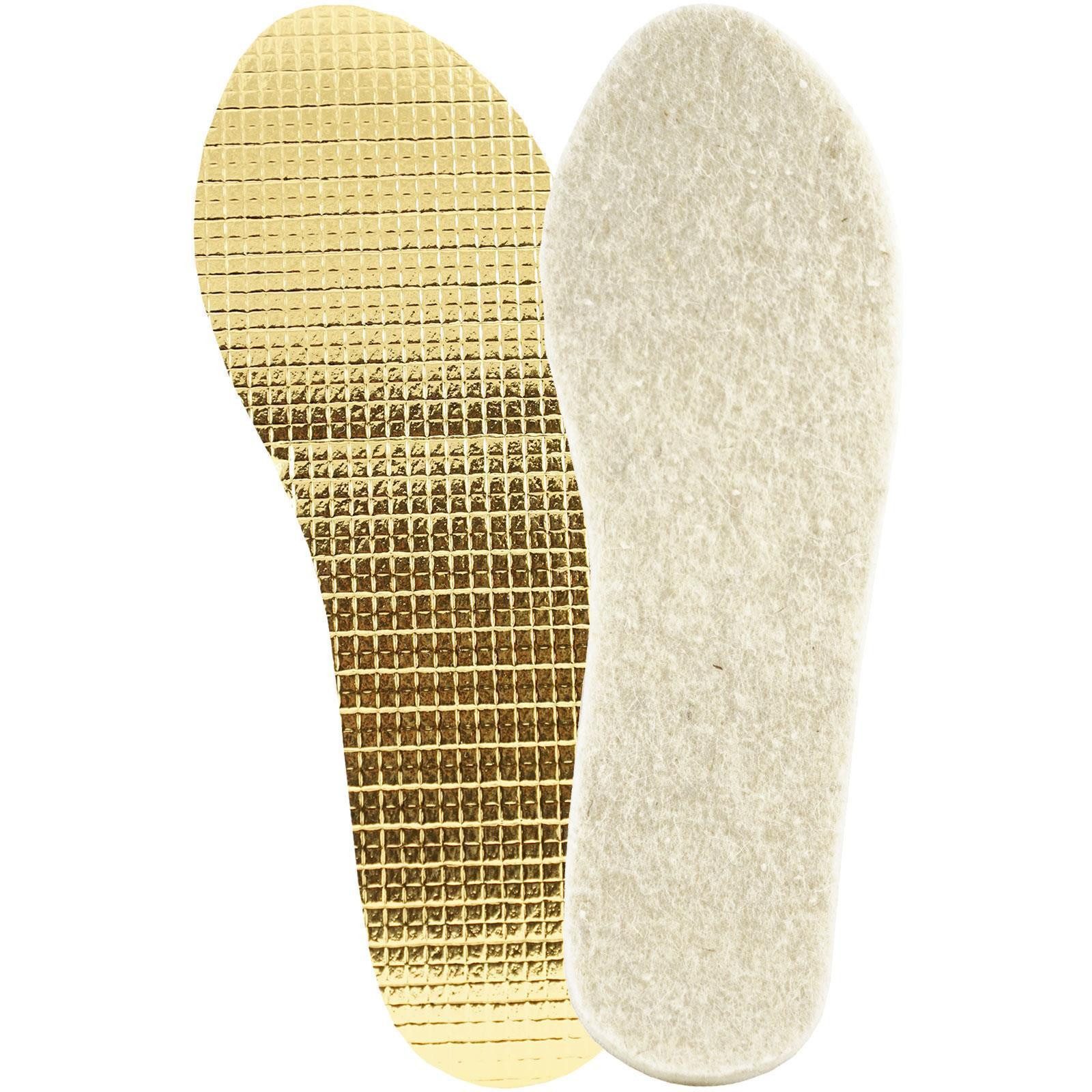 Sohlen24 Filzsohlen Alutherm-Einlegesohlen aus Merinowolle 4 (Packung, 1 Paar), Universalgröße – Bild 4 von 5