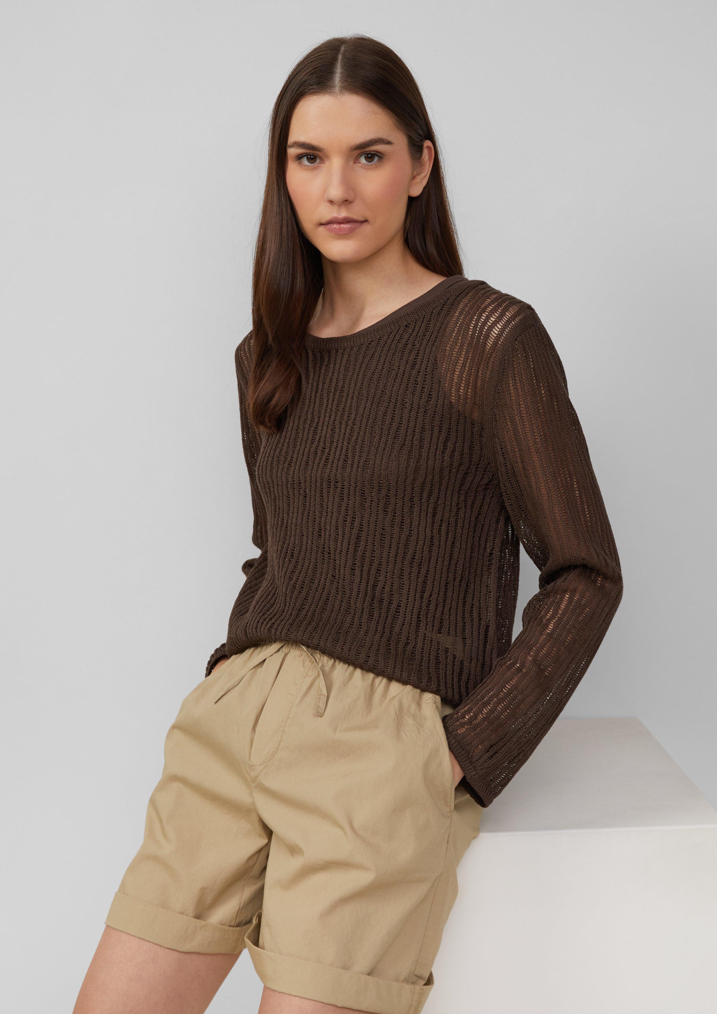s.Oliver Strickpullover Luftiger Strickpullover aus Leinenmix günstig online kaufen