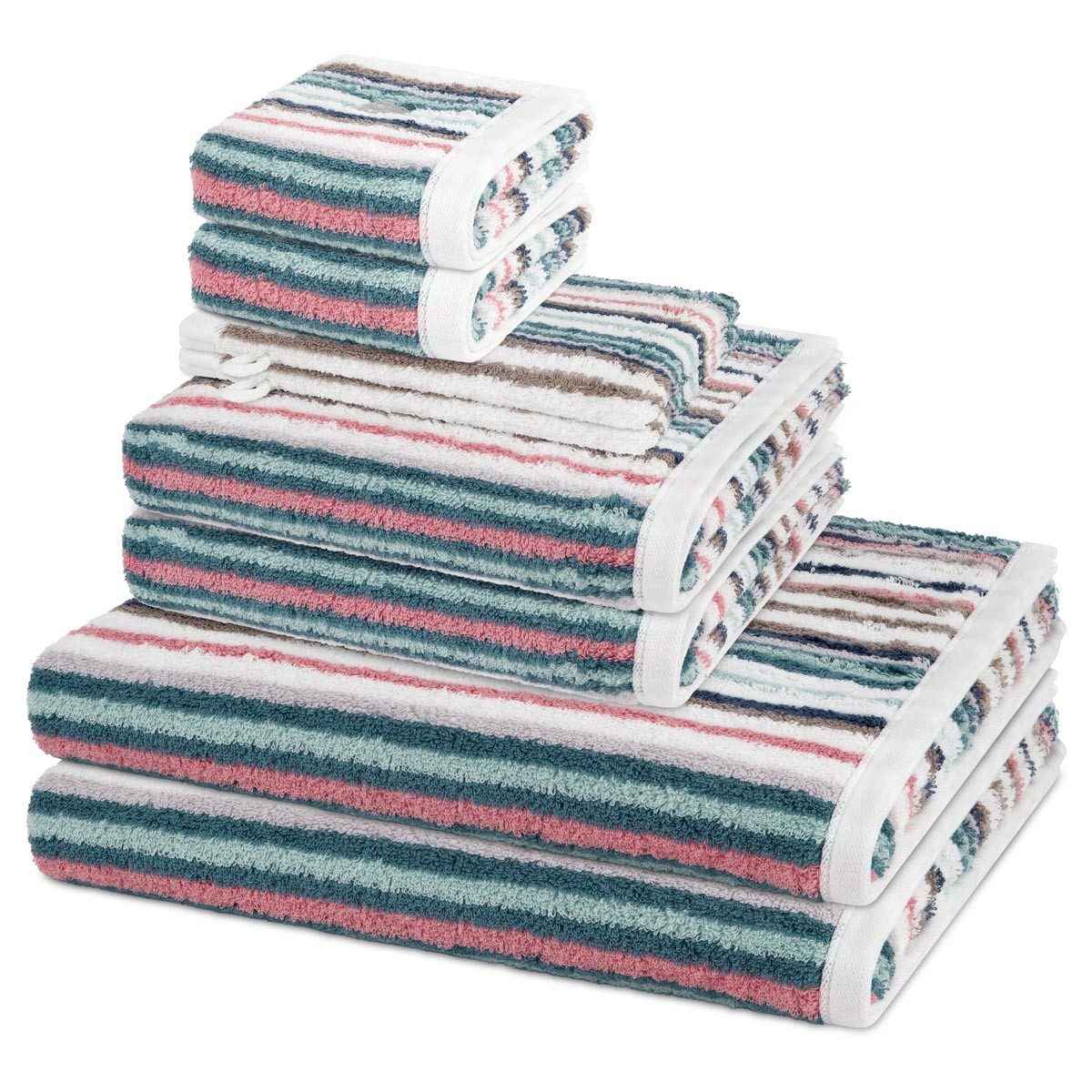 ROSS Handtuch Set Vita, Walkfrottee (Spar-Set, 8-St), 2 X Wasch- 2 X Gäste- 2 X Dusch- 2 X Handtuch im Set - Baumwolle
