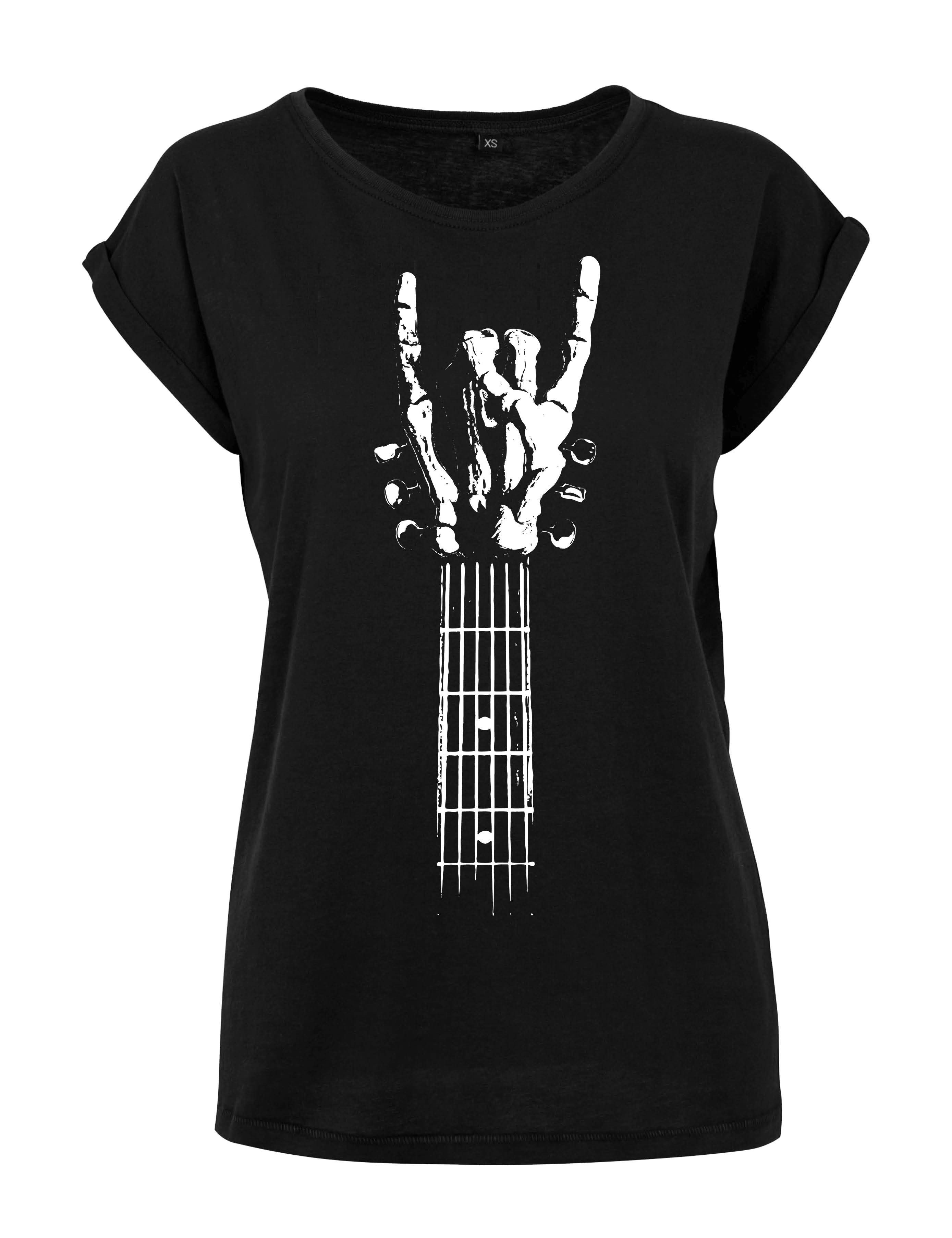 Youth Designz Print-Shirt "Rock Gitarre" Damen T-Shirt als Statement oder Geschenk Frauen Motiv mit stylischen Aufdruck für Musik Liebhaber