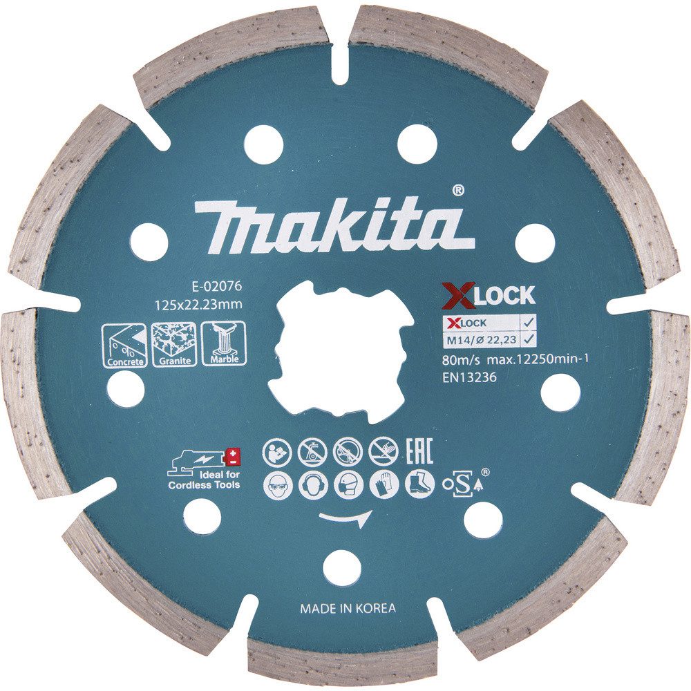 Makita Trennscheibe Makita E-02076 Diamanttrennscheibe 125 mm 1 St. Beton, Granit, Marmor, Ø 125.00 mm