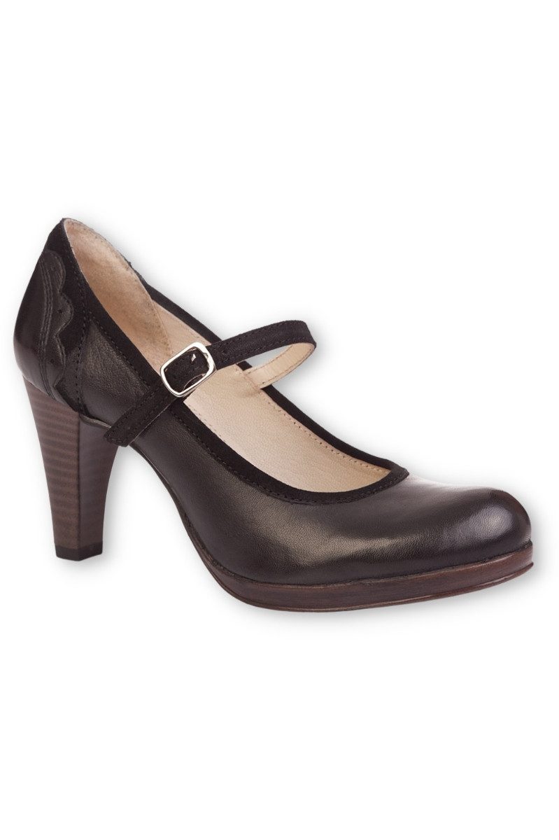 Spieth & Wensky Trachtenpumps - JETTE - schwarz, mokka Туфли