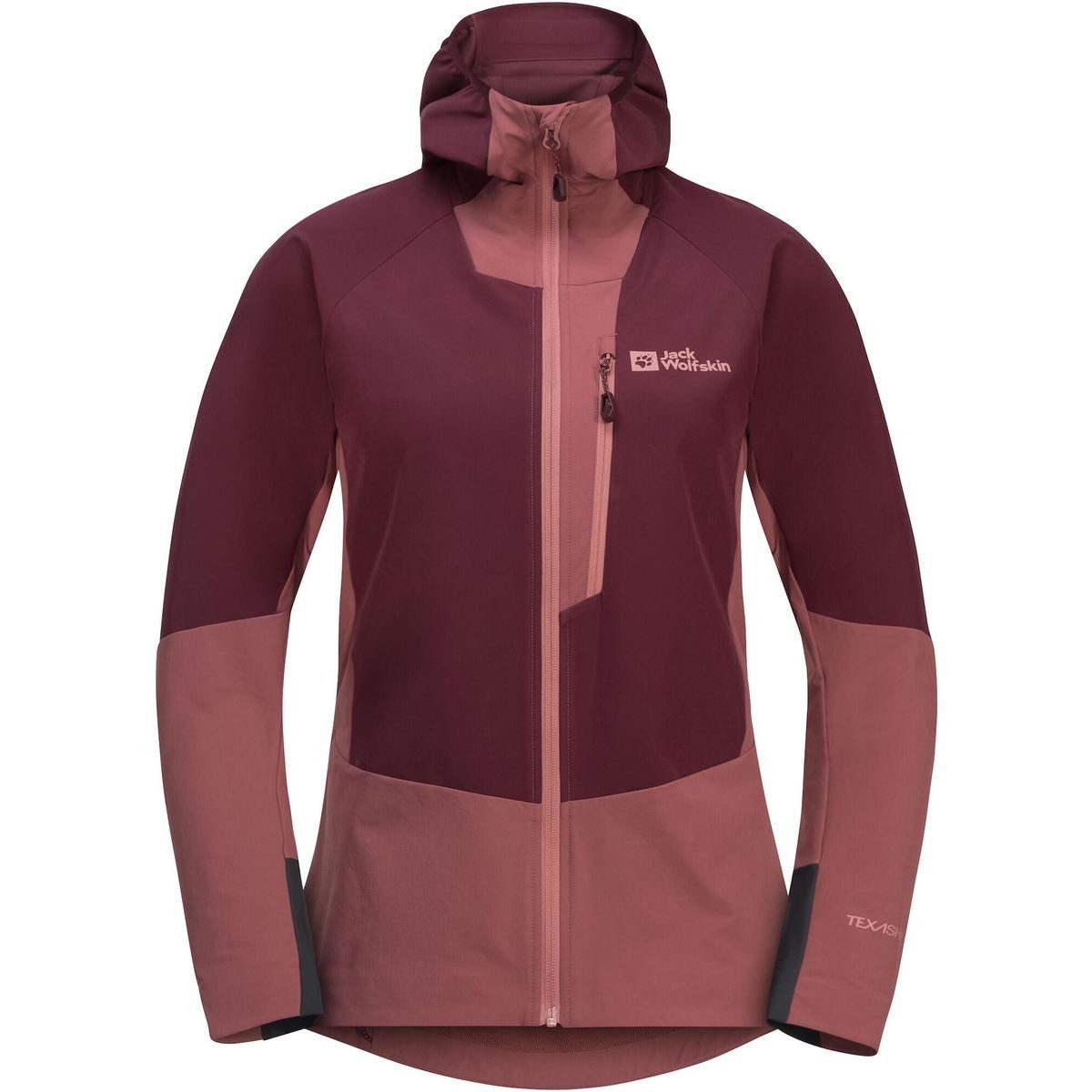 Jack Wolfskin Skijacke Alpspitze Hoody W Winddichte und wasserabweisende Softshell-Kapuzenjacke mit