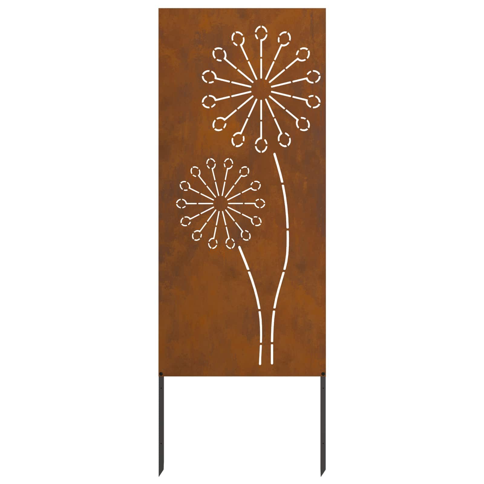 vidaXL Wandbild Garten Sichtschutz-Leinwand Rostoptik 50 x 140 cm, (1 St) – Bild 4 von 5