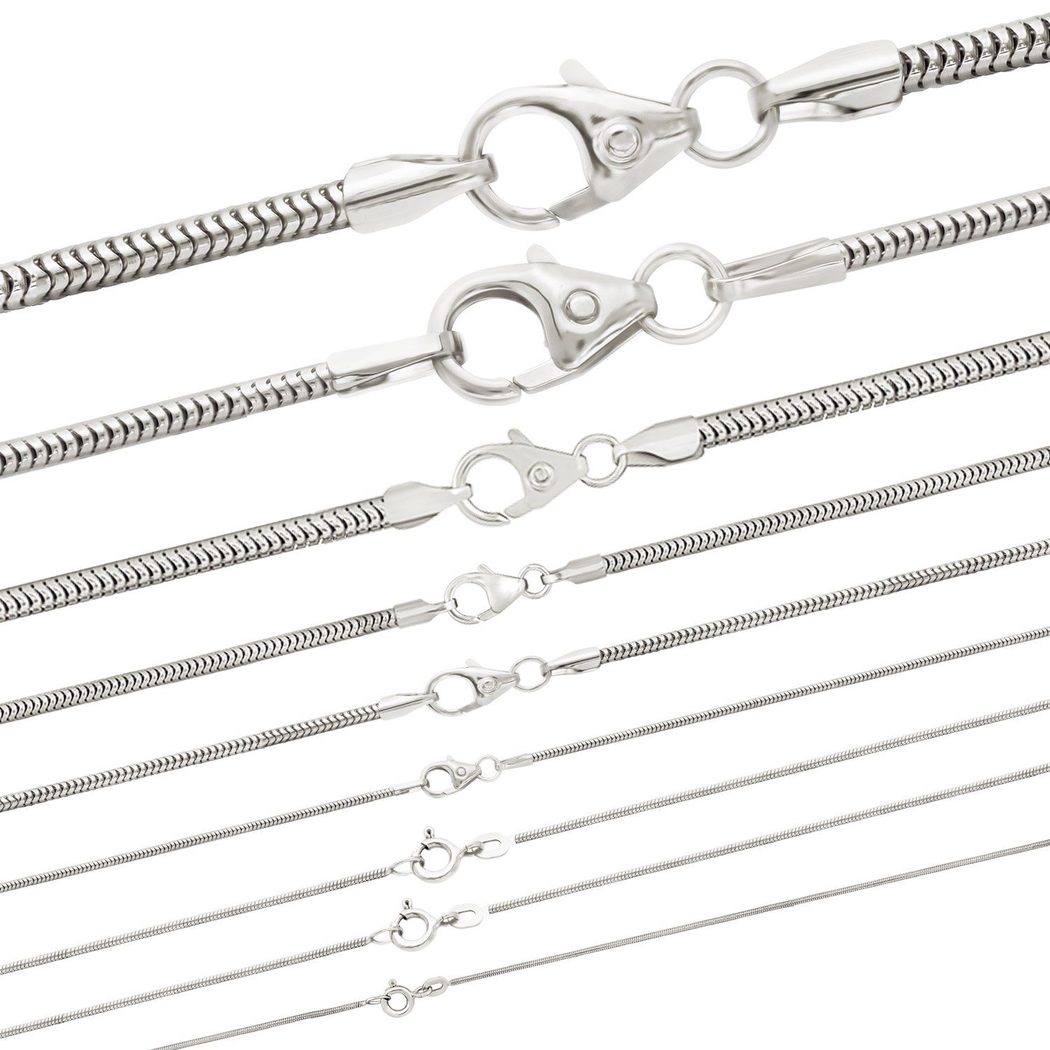 HOPLO Silberkette Silberkette Schlangenkette Länge 42cm - Breite 1,9mm - 92 günstig online kaufen