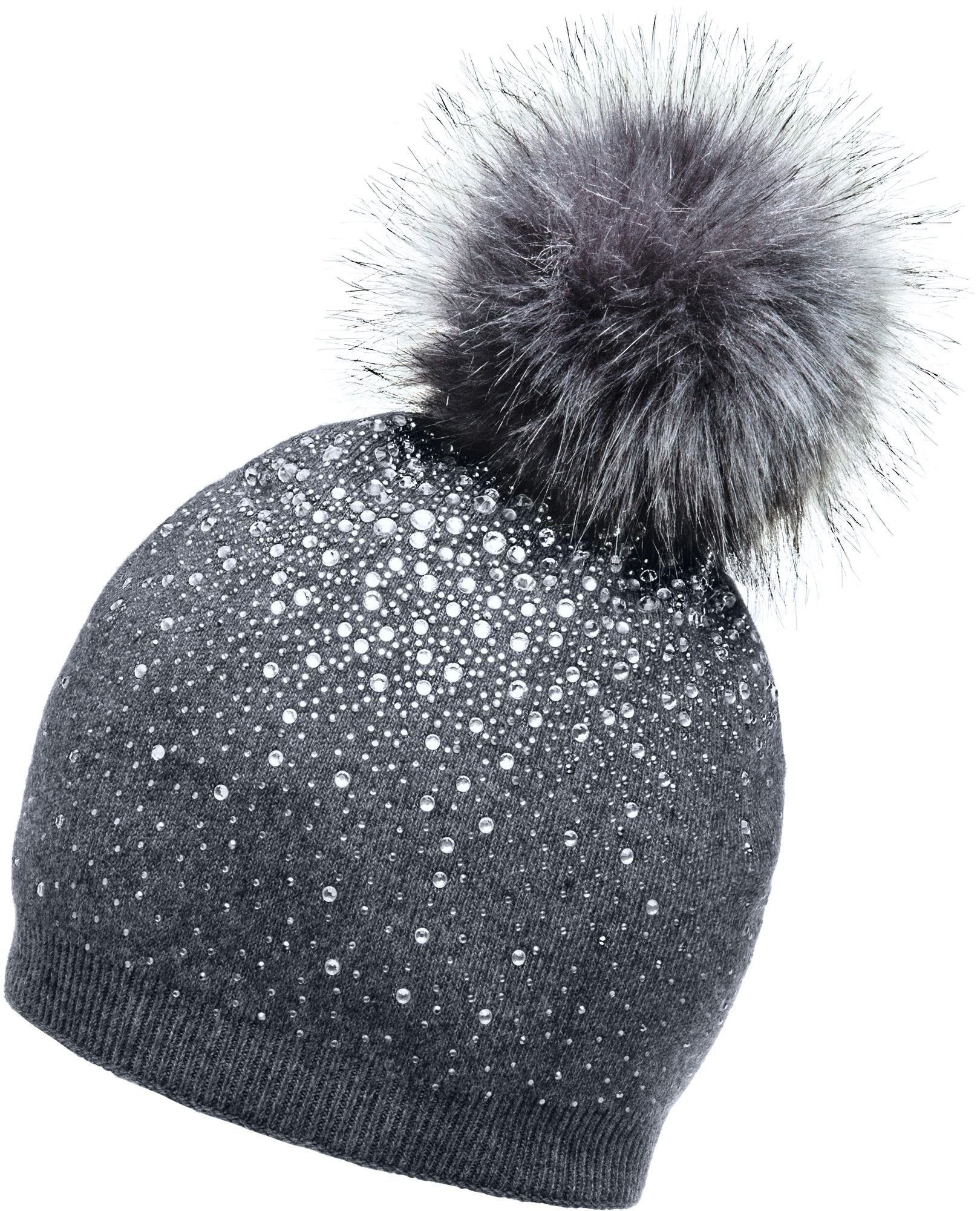 Caspar Bommelmütze MU188 Damen Fein Strick Glitzer Strass Winter Mütze mit günstig online kaufen
