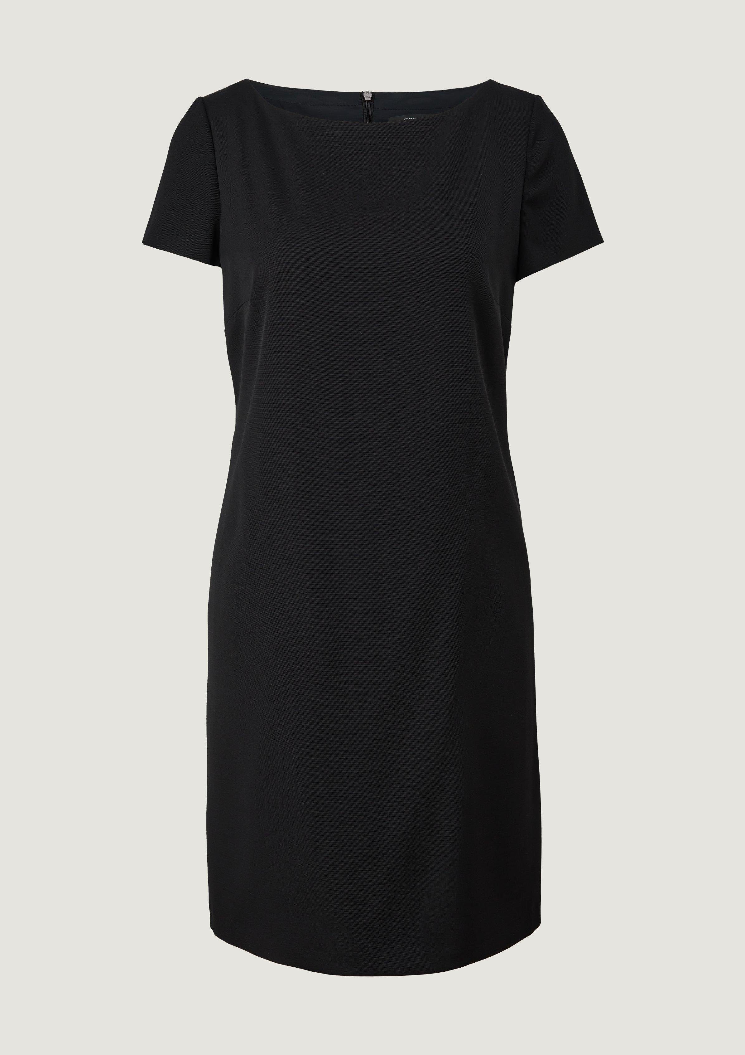 Comma Minikleid Kurzes Kleid mit U-Boot-Ausschnitt Ziernaht unbekannt