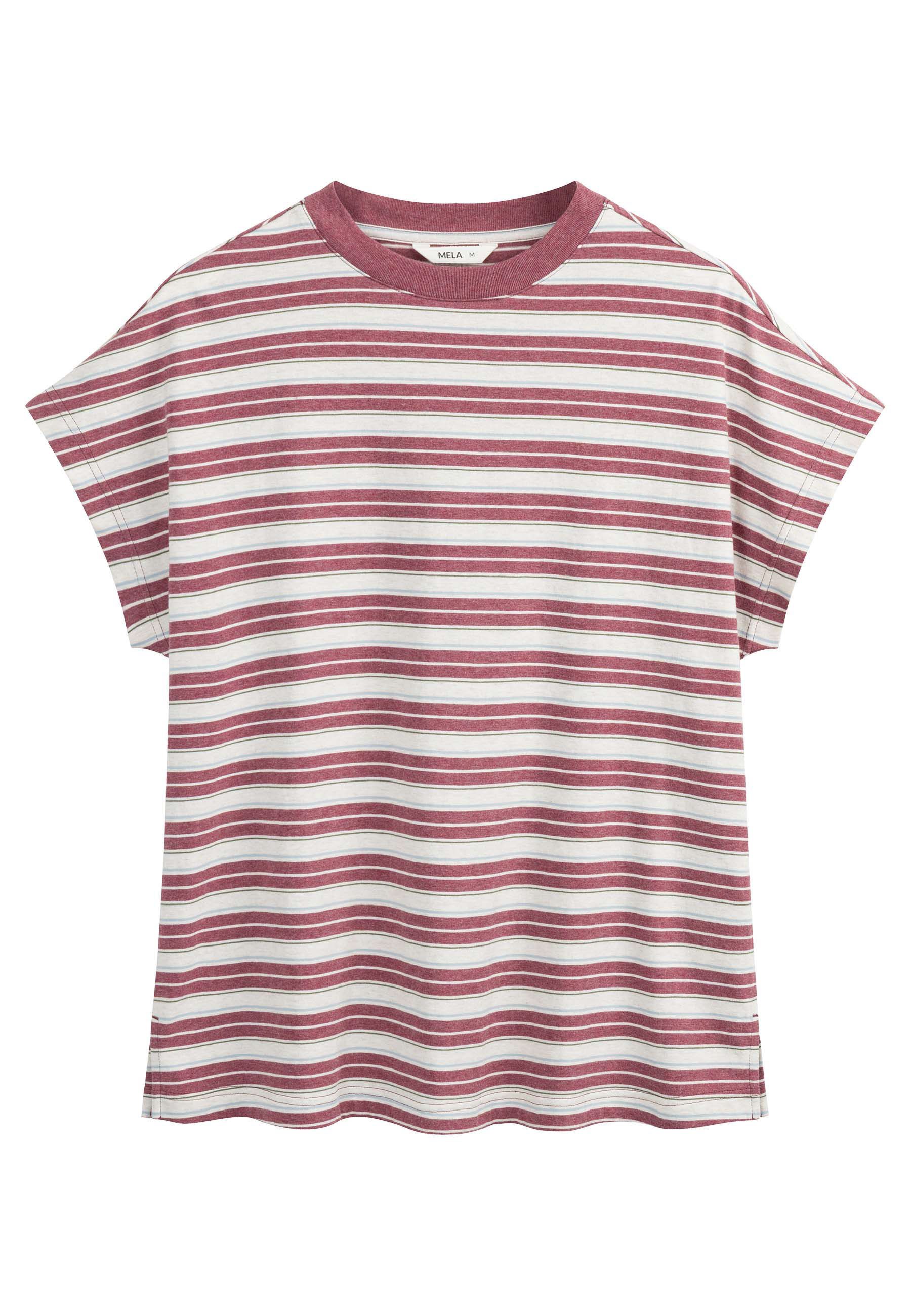 Kurzarmshirt T-Shirt Style MADHU Stripes