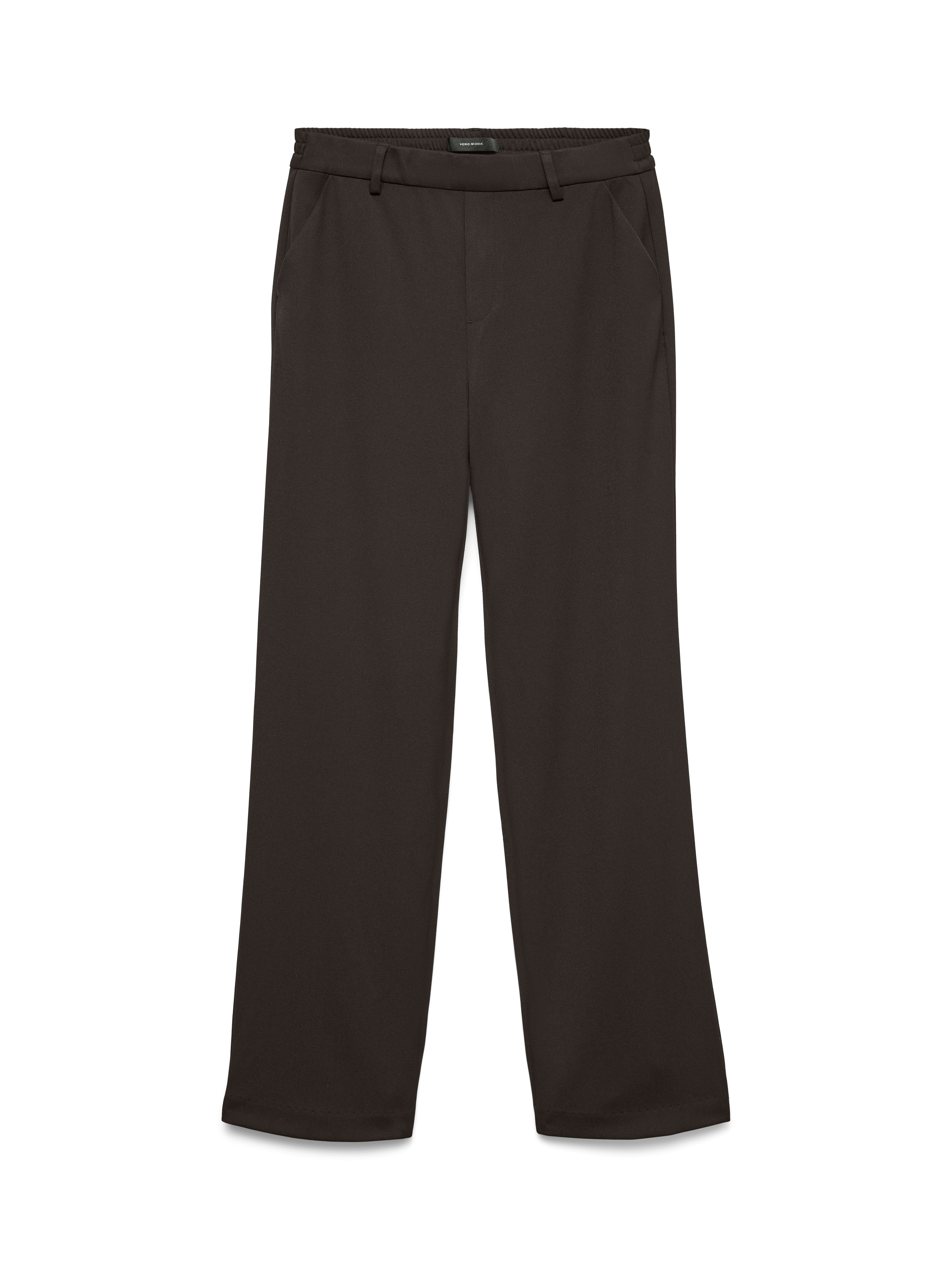 Vero Moda Anzughose VMMAYA MR STRAIGHT SOLID PANT Materialmix, mit Stretch, mide rise, straight fit