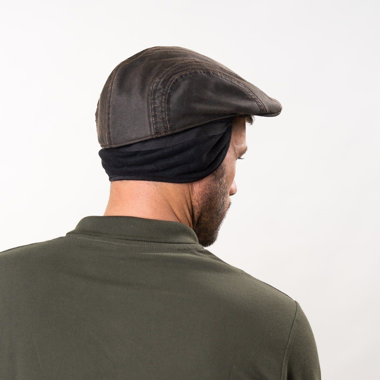 Cap schwarz mit Stetson (1-St) Schirm Flatcap Flat