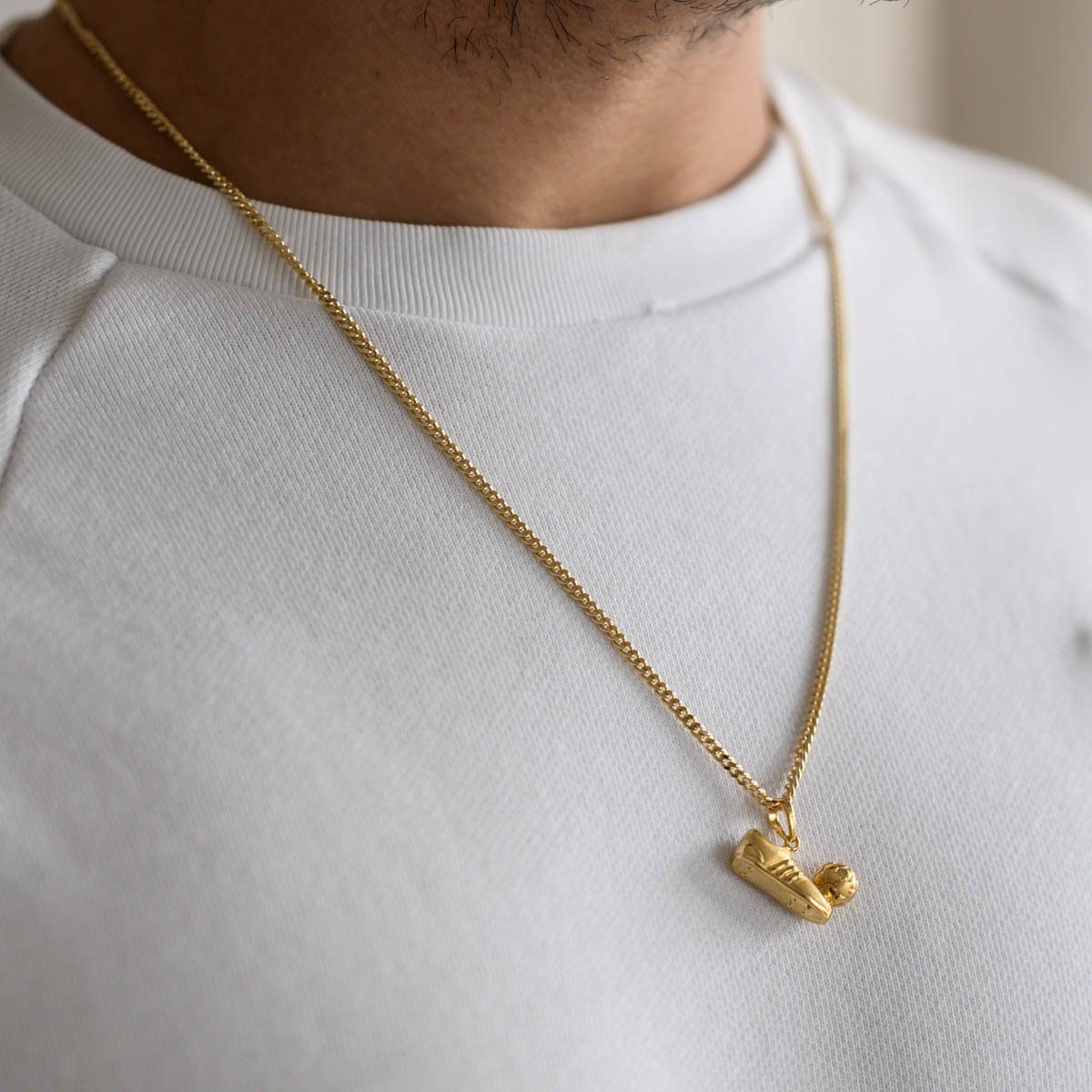 Materia Kettenanhänger Fußball / Fußballschuh mit Ball Gold KA-70, 925 Ster günstig online kaufen