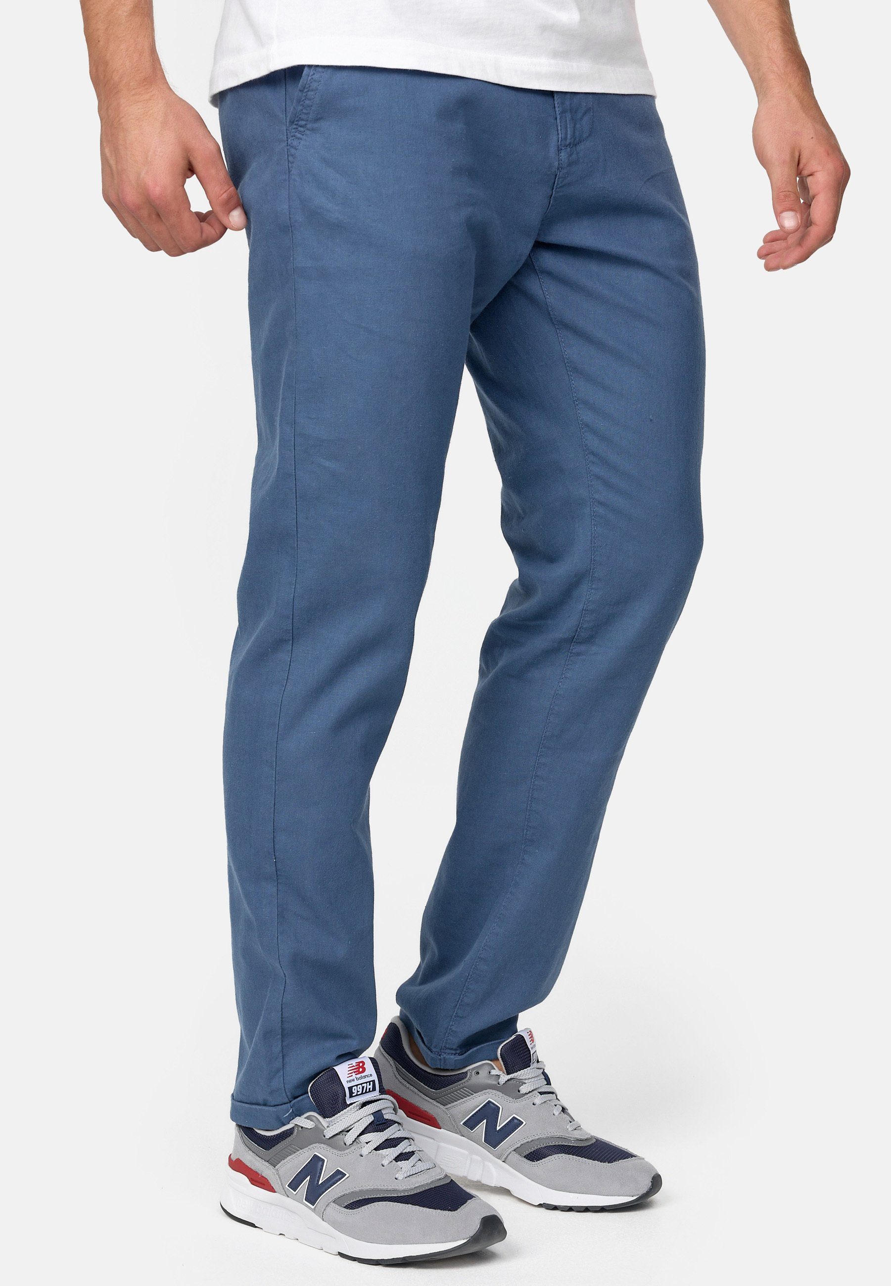 Indicode Haverfield Denim Leinenhose Dk