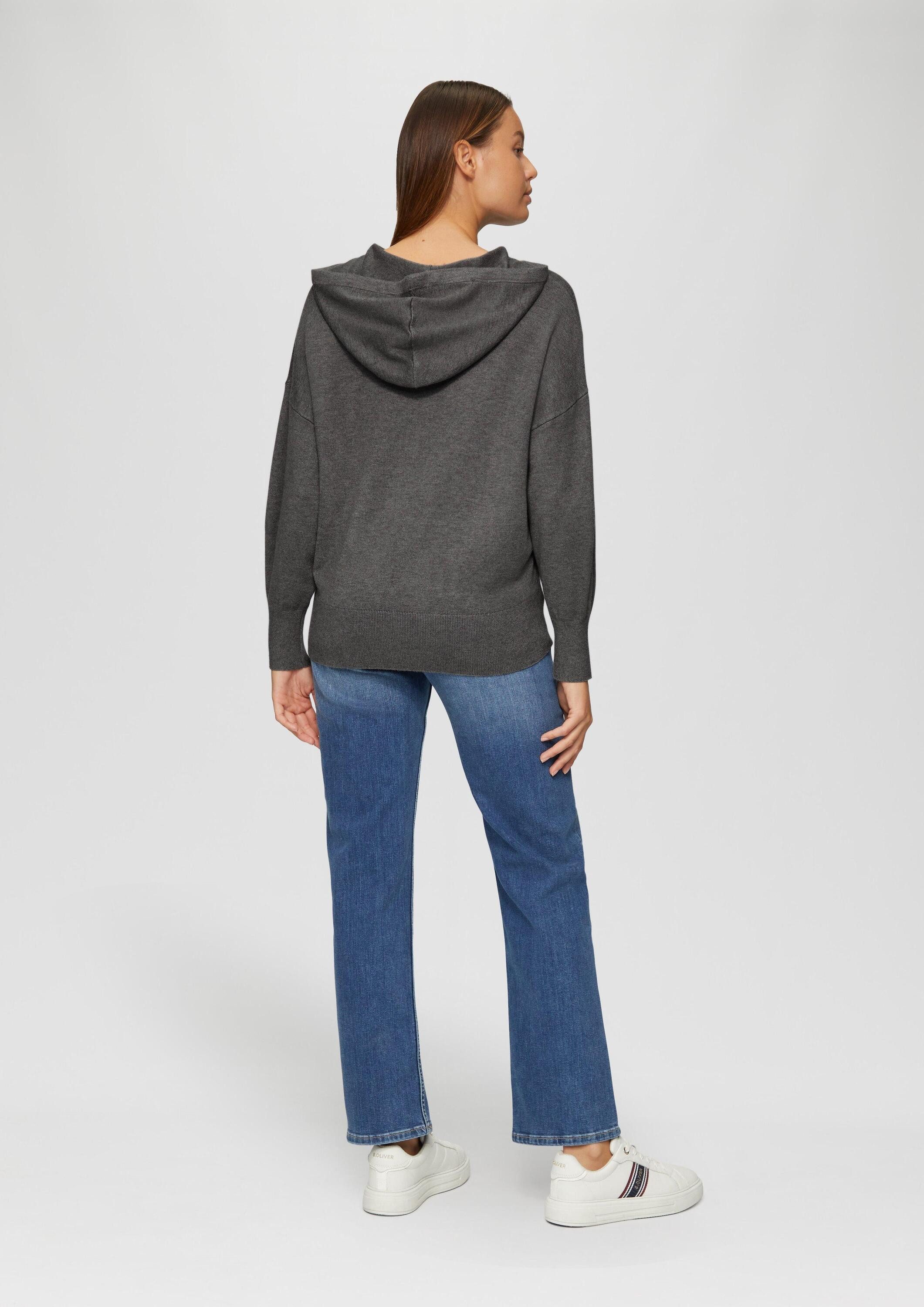 s.Oliver Longpullover Strickpullover Oversized Strickpullover aus Viskosemix