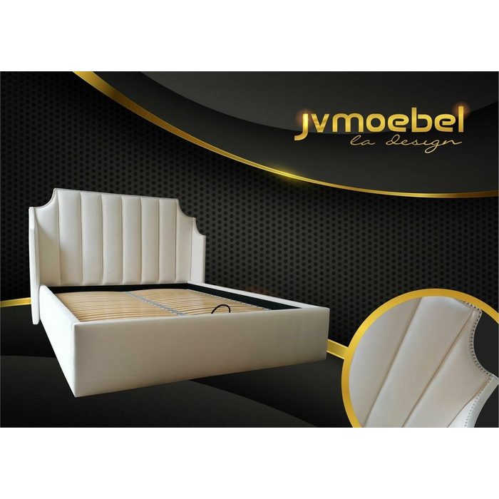 JVmoebel Bett Leder Design Bett Betten Ehe Modernes Gestell Schlaf Zimmer Luxus
