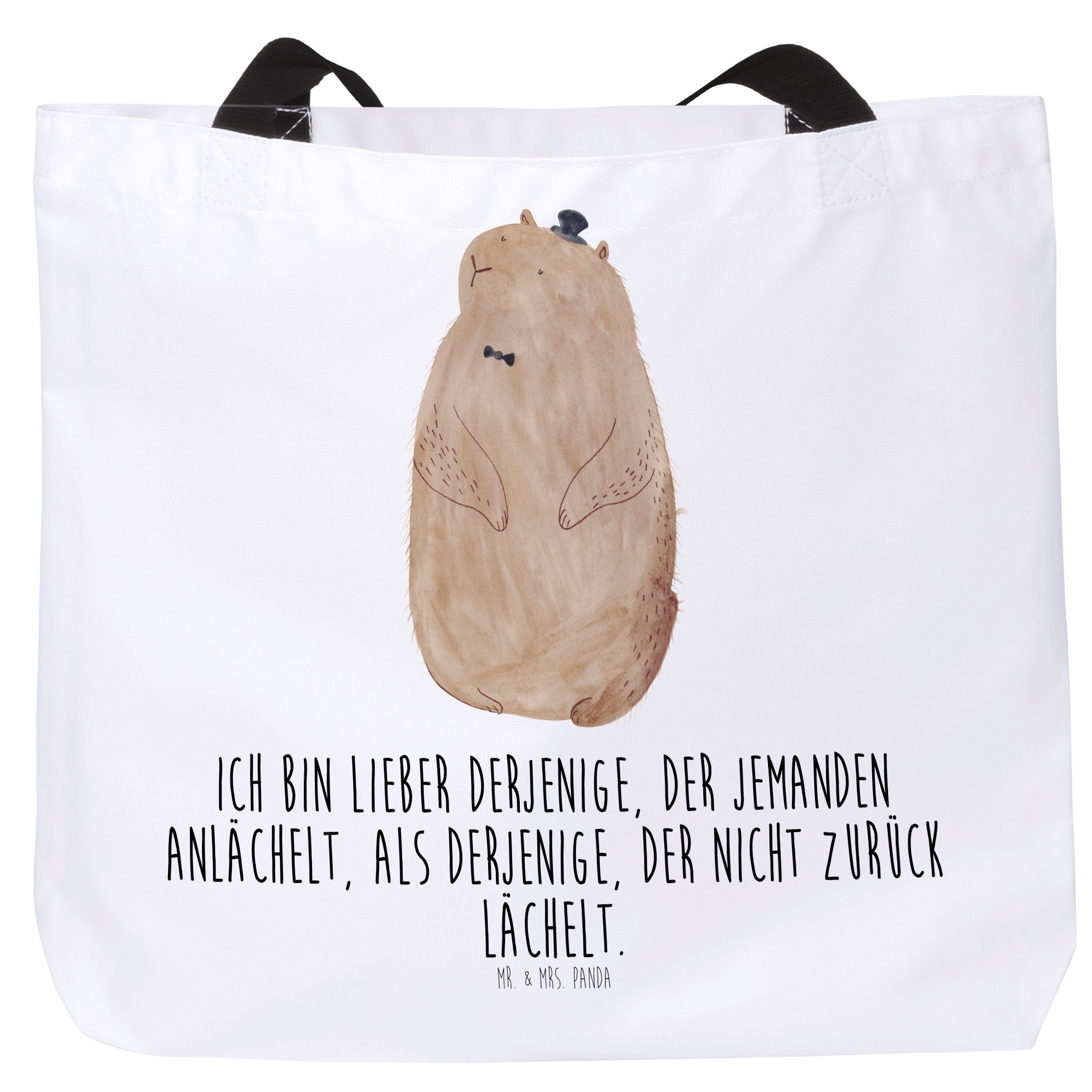 Mr. & Mrs. Panda Shopper Murmeltier Weiß Geschenk, Anstand, lustige