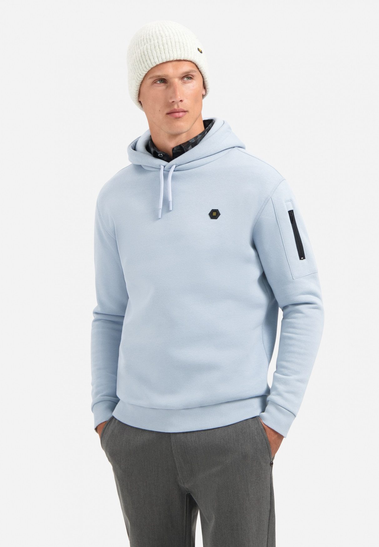 NO EXCESS Sweatshirt Sweater Hooded Brushed