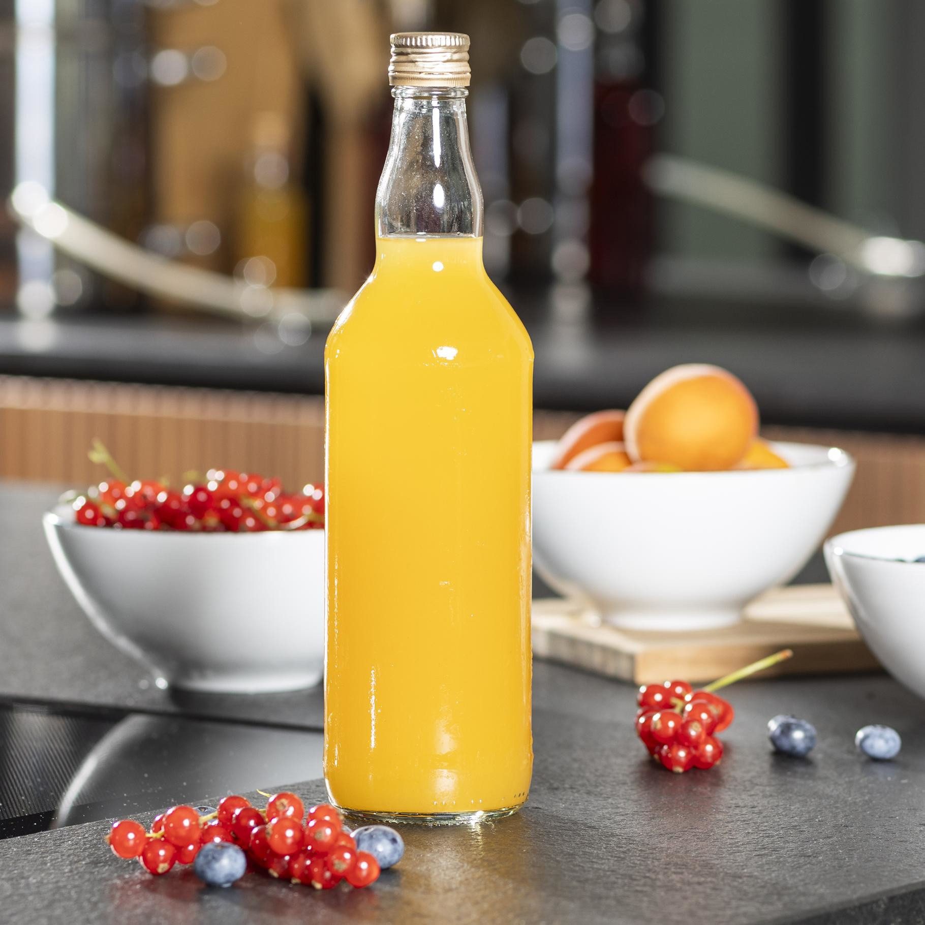 HI Trinkflasche Glasflaschen Flasche mit Schraubverschluss 700ml Saft Milch Öl