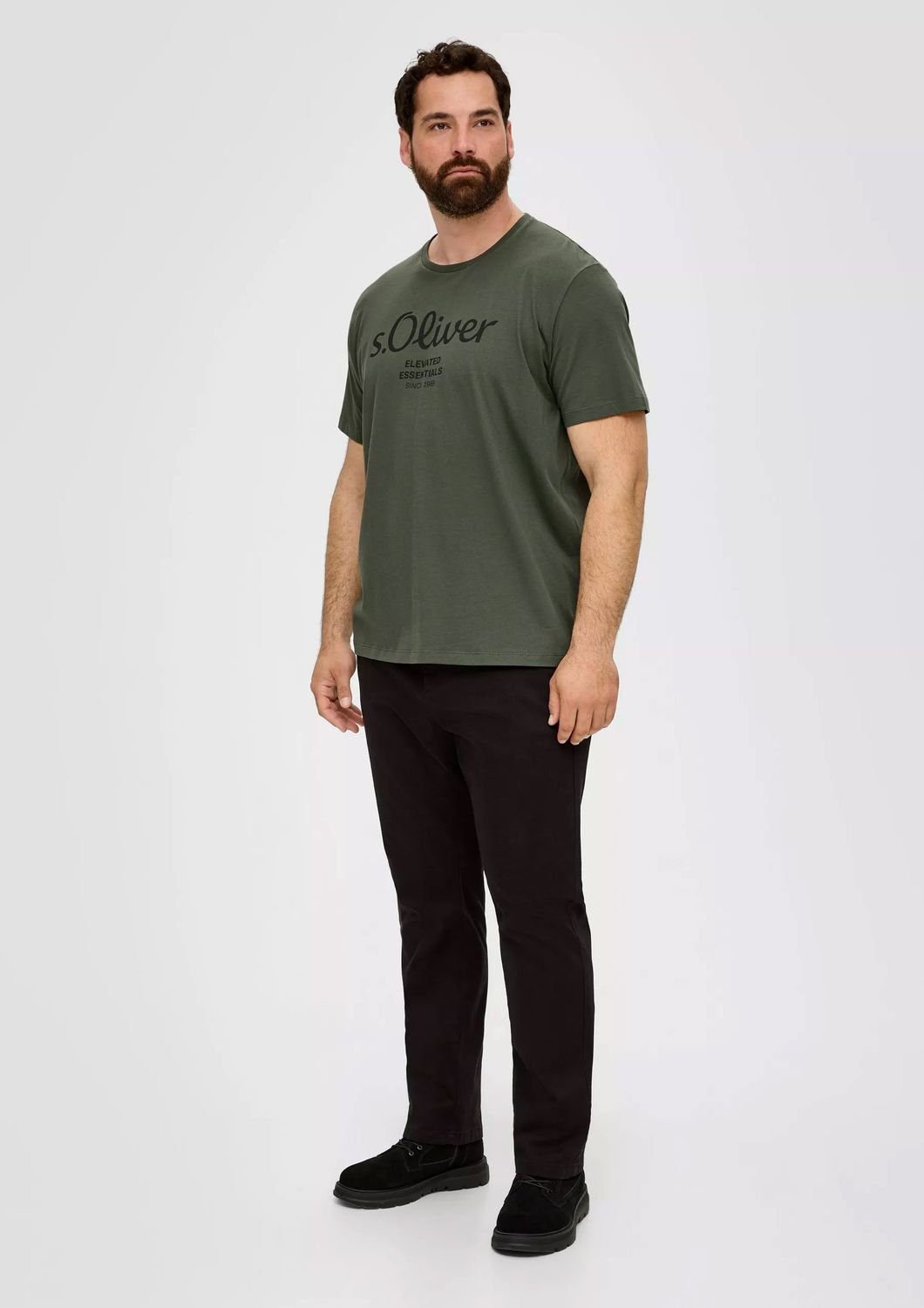 Pack kurzarm, s.Oliver im 2er Big Logo-Aufdruck, (2-tlg) Rundhals, Size T-Shirt