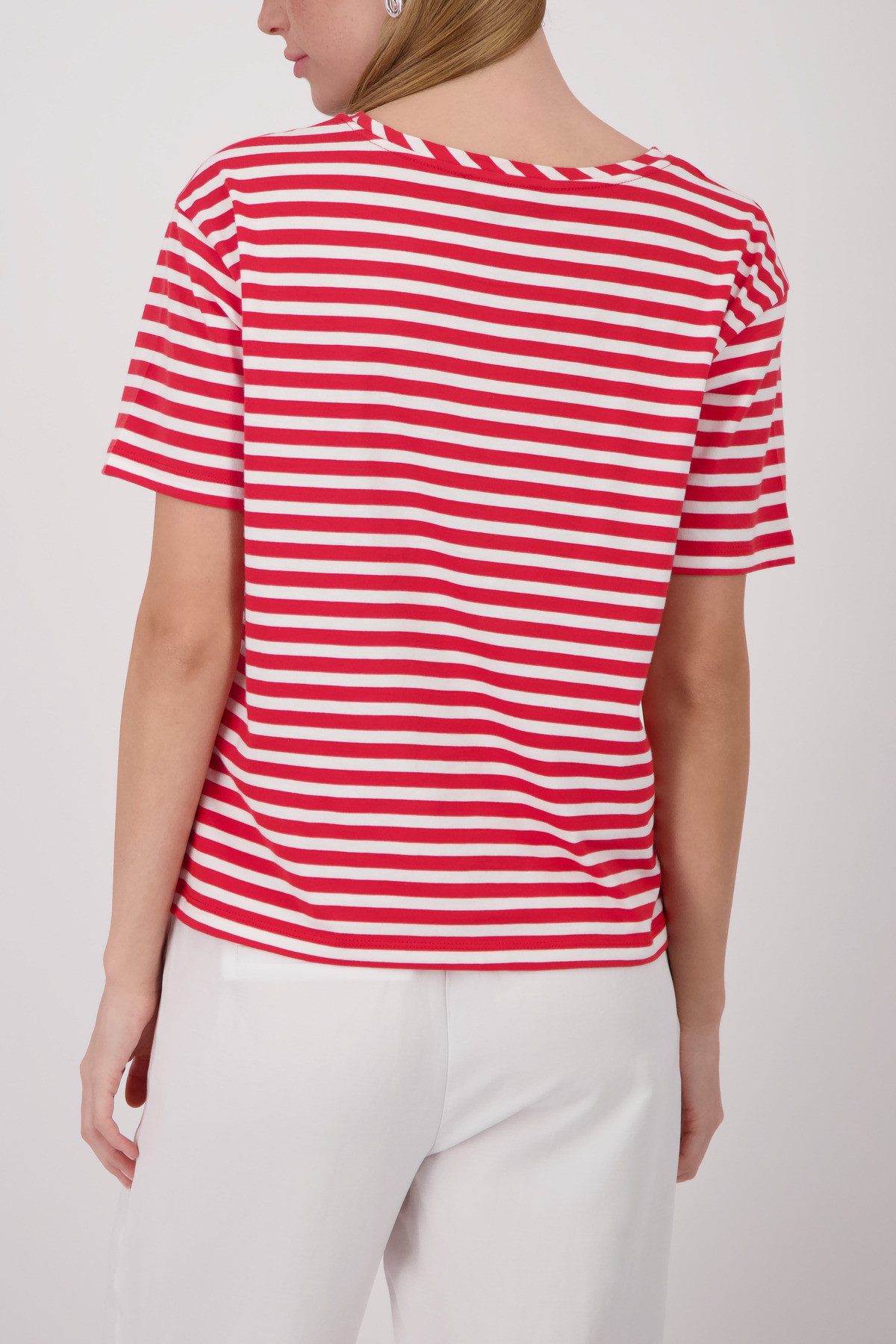 Monari Rundhalsshirt mit Streifen