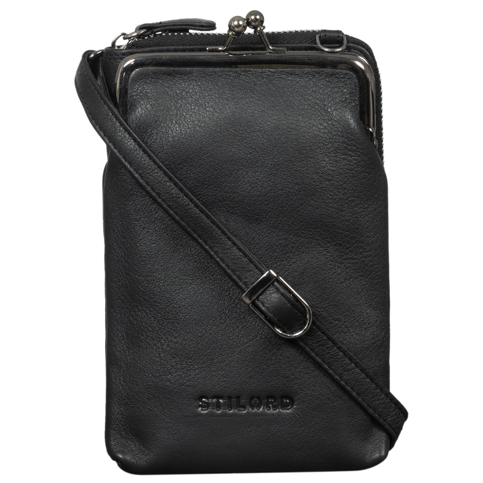 STILORD Handtasche "Brea" Echt-Leder Vintage Damen-Geldbörse mit Handytasche zum Umhängen