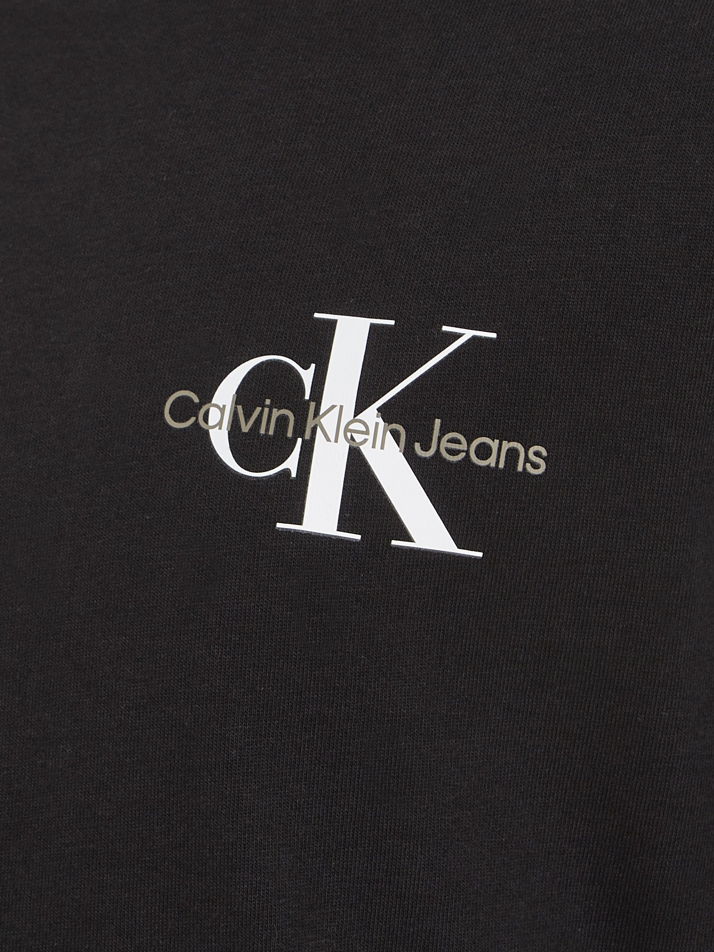 T-Shirt CHEST MONOGRAM Calvin Klein Black TOP Jeans Ck