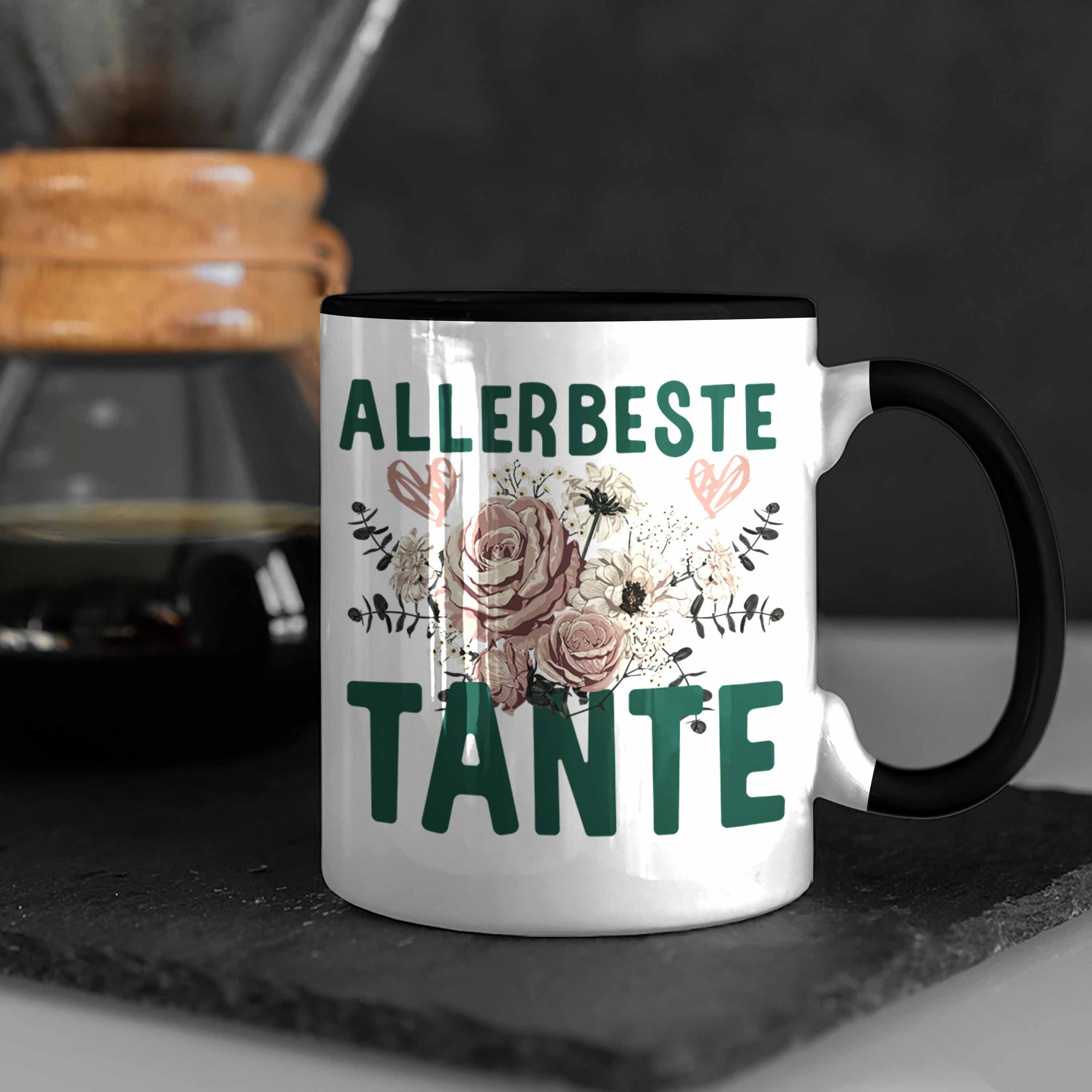 Trendation Tasse Trendation - Beste Spruch Tante Tante für mit Allerbeste der Schwarz Tasse Welt Geschenk Kaffeetasse