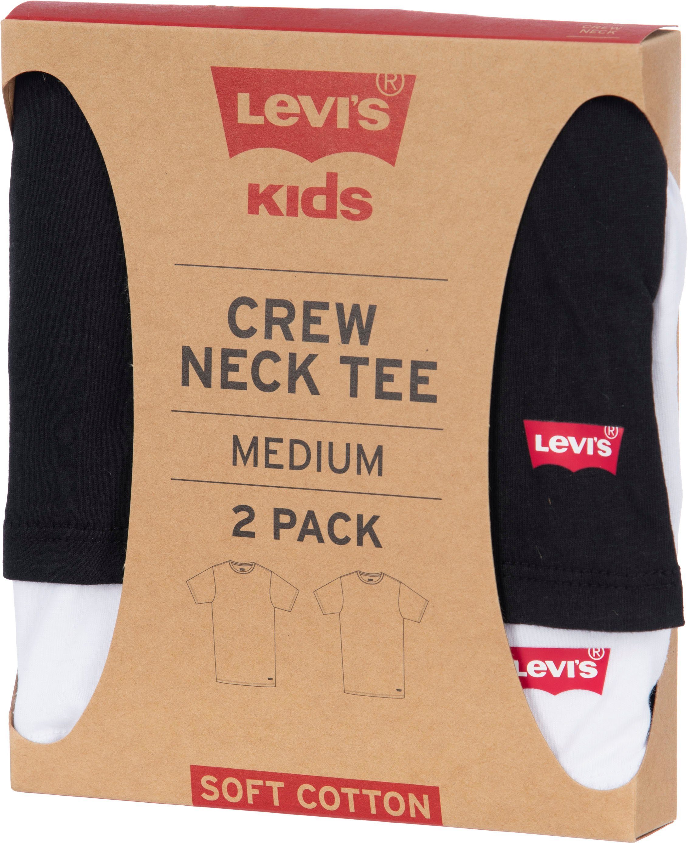 Levi's® Kids T-Shirt 2PK CREW TEE BOYS for NECK (2-tlg) black/white