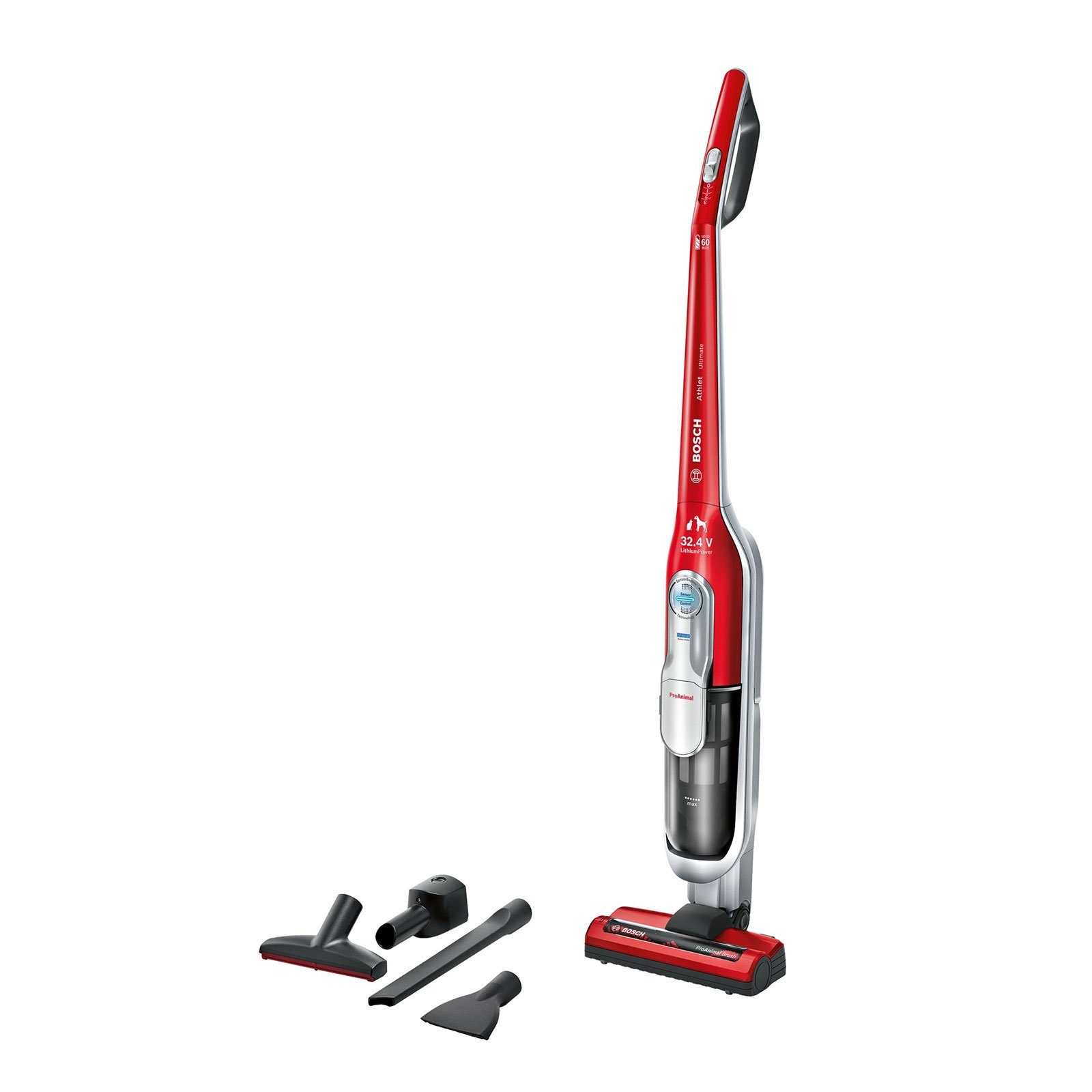 BOSCH Akku-Hand-und Stielstaubsauger BBH7PET Athlet ProAnimal Akkustaubsauger, Freistehend-Funktion, SmartSensor Control