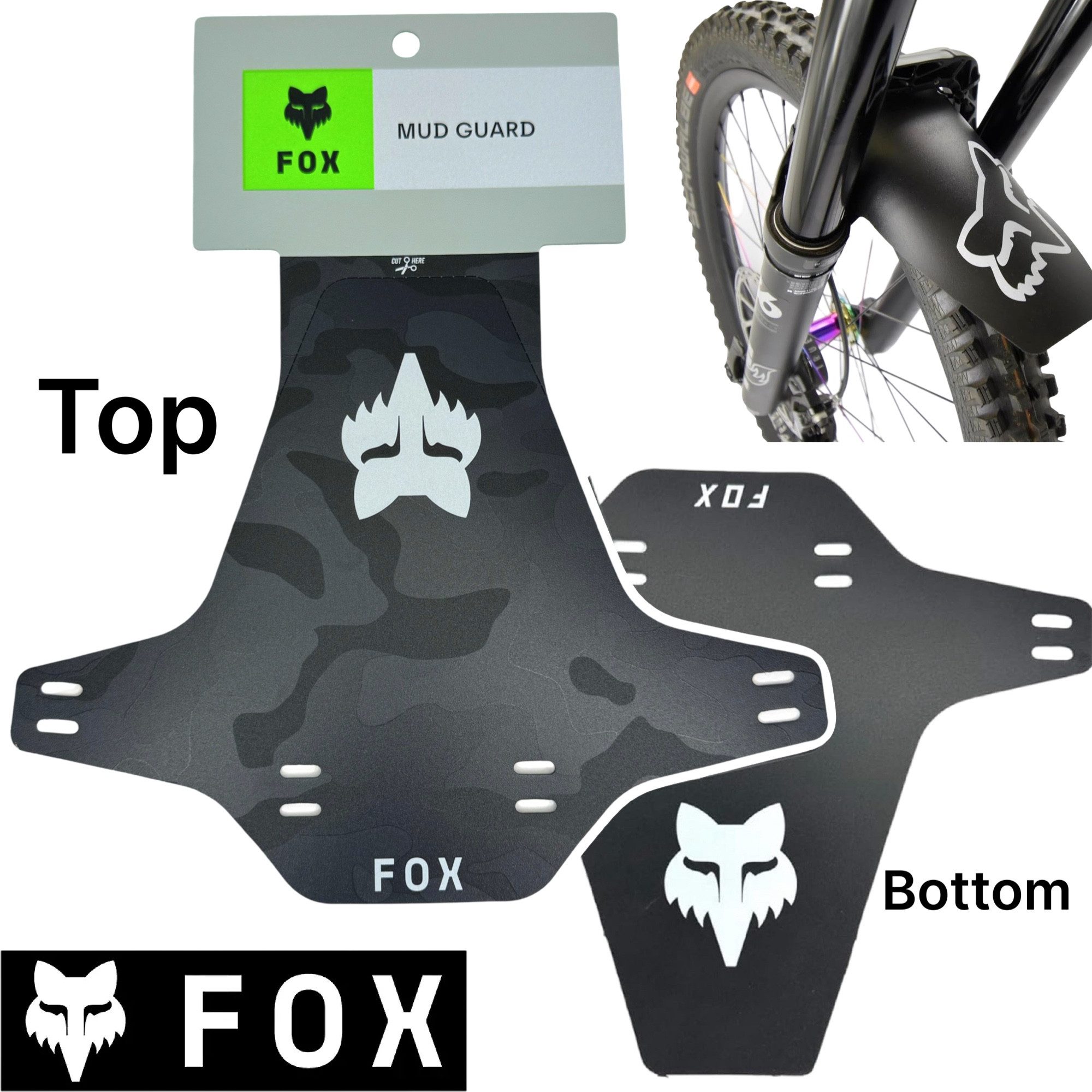 Fox Racing Schutzblech Fox Mud Guard Fahrrad Schutzblech Gabel Fender