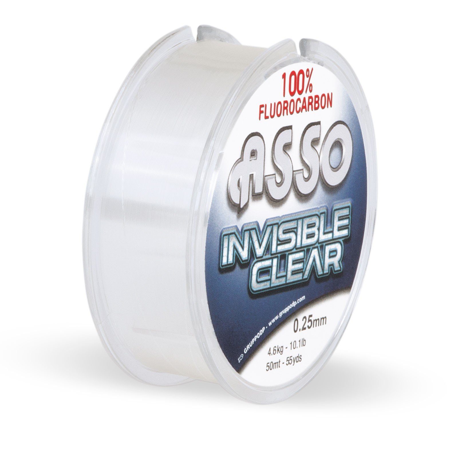 ASSO Vorfachschnur, 50 ASSO Länge, Fluorocarbon 50m Invisible Vorfachschnur Clear 0,21mm 3,40kg m Clear