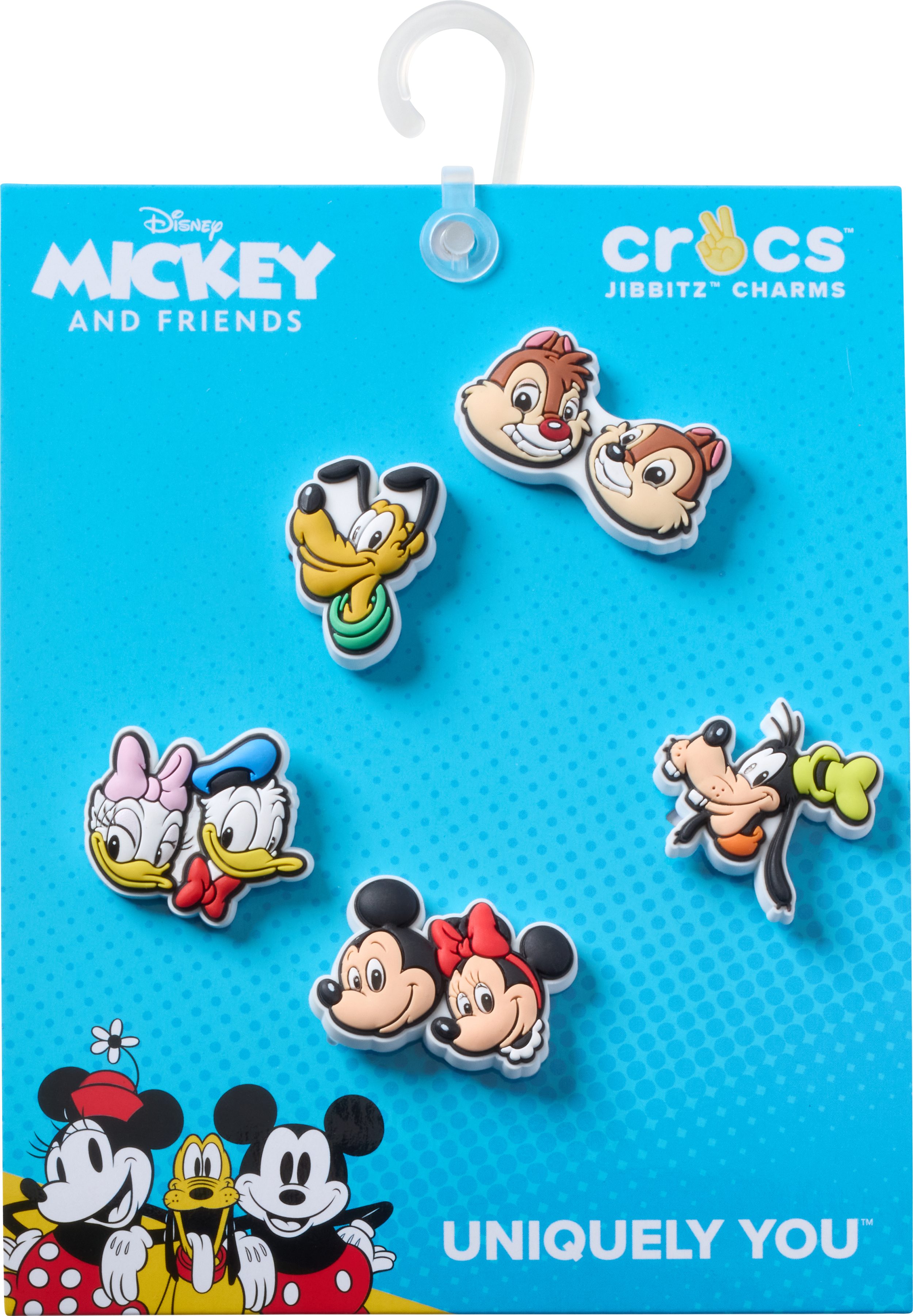Crocs Schuhanstecker Jibbitz™ Mickey and Friends (Set, 5-tlg., Kein Spielzeug. Nicht für Kinder unter 3 Jahren geeignet), Mickey Mouse Motive zum Anstecken, Charm, Anstecker für Crocs Schuhe