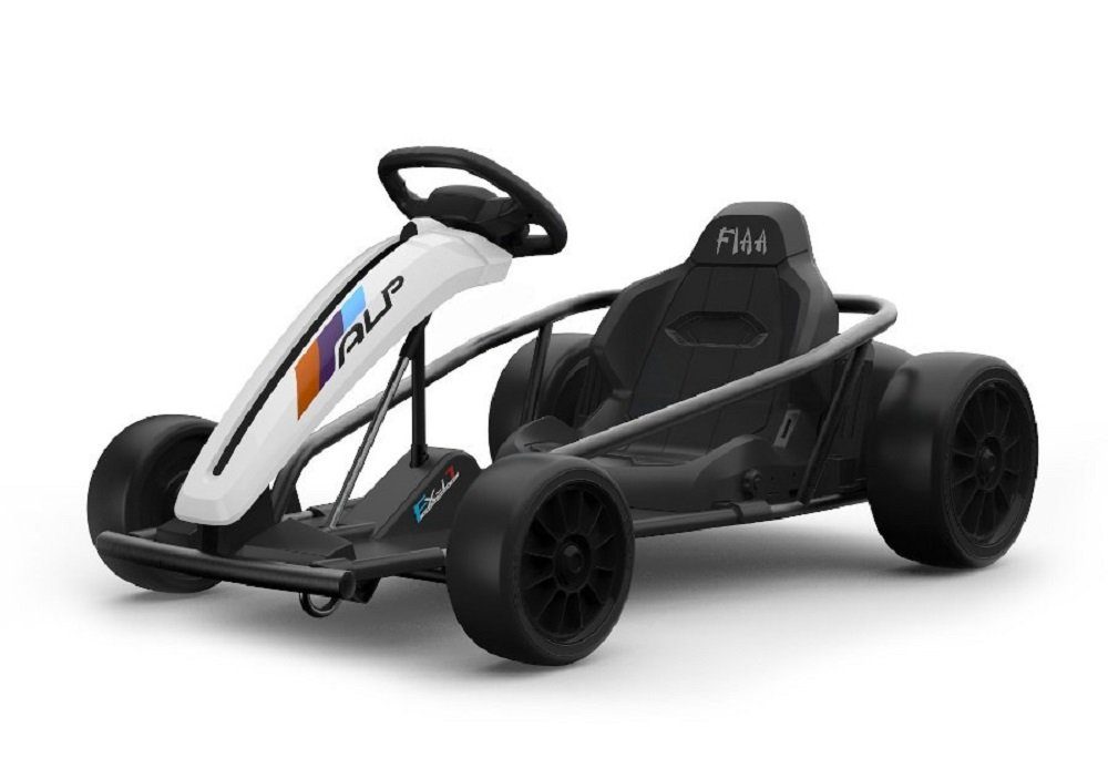 ES-Toys Elektro-Kinderauto Kinder Elektro Gokart FXI1, Belastbarkeit 60 kg, weiß, E-Gokart mit Driftfunktion, 5-10km/h